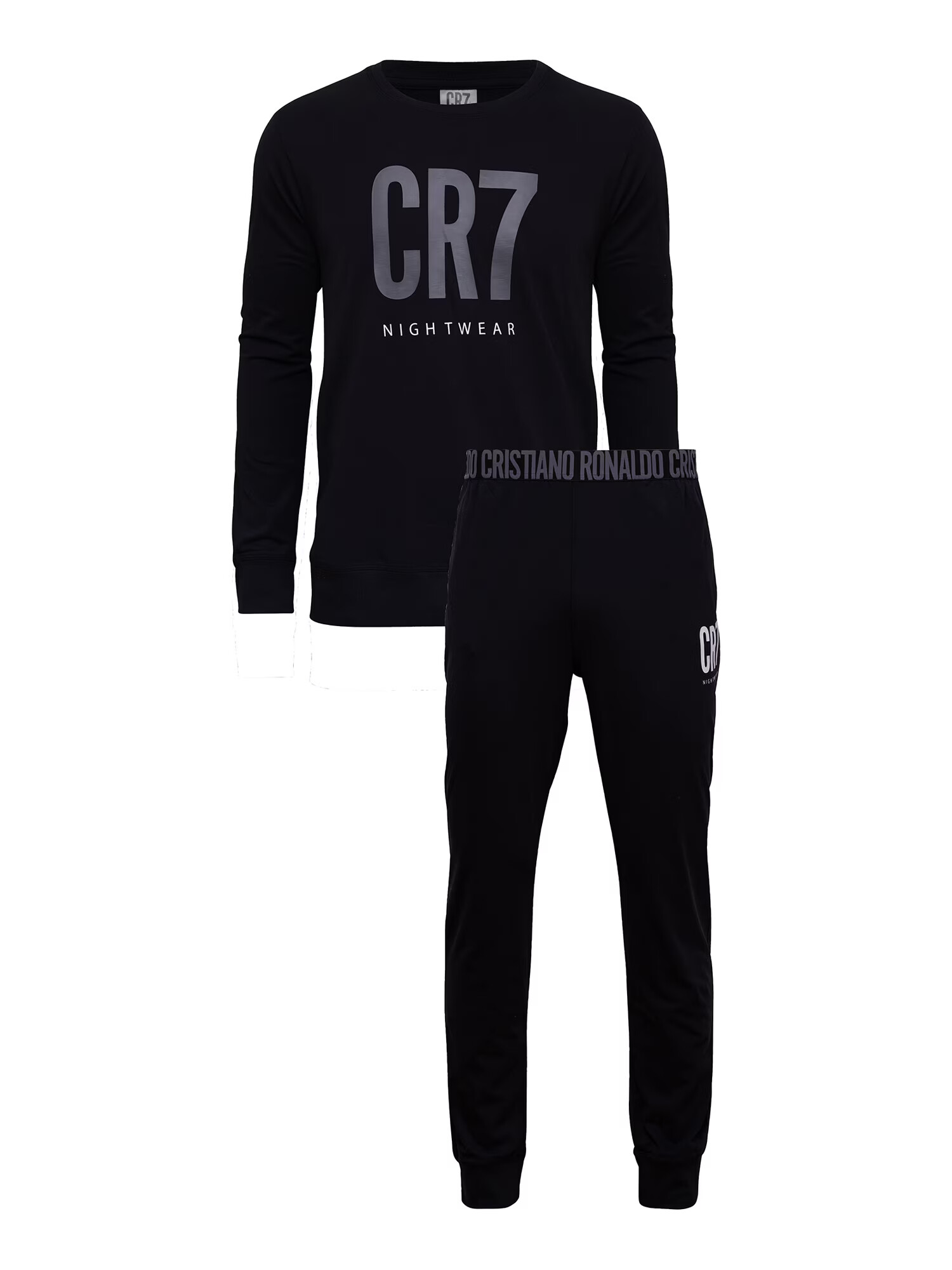 CR7 - Cristiano Ronaldo Pijama lungă 'Homewear' albastru / negru - Pled.ro