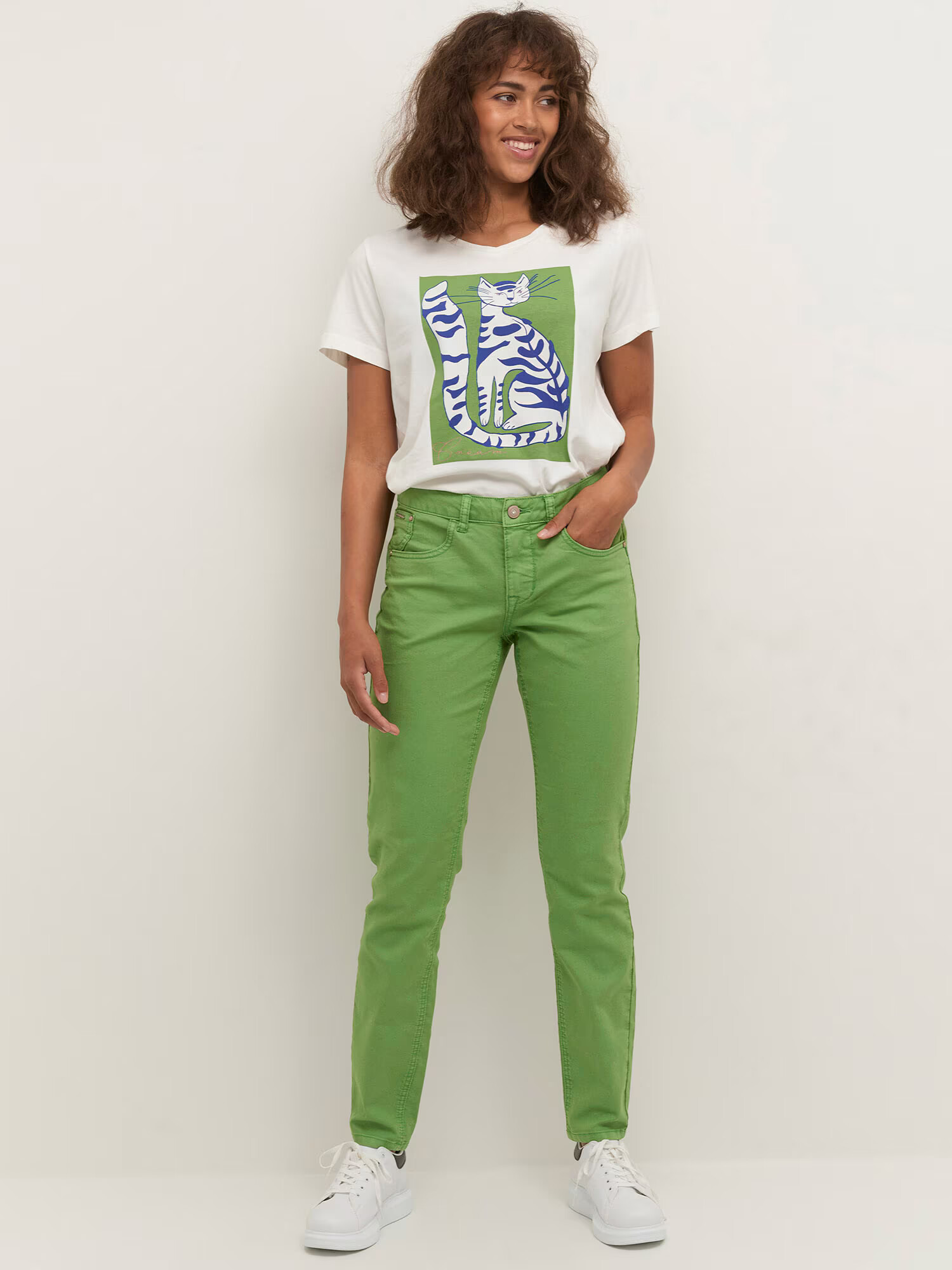 Cream Jeans 'Lotte' verde iarbă - Pled.ro