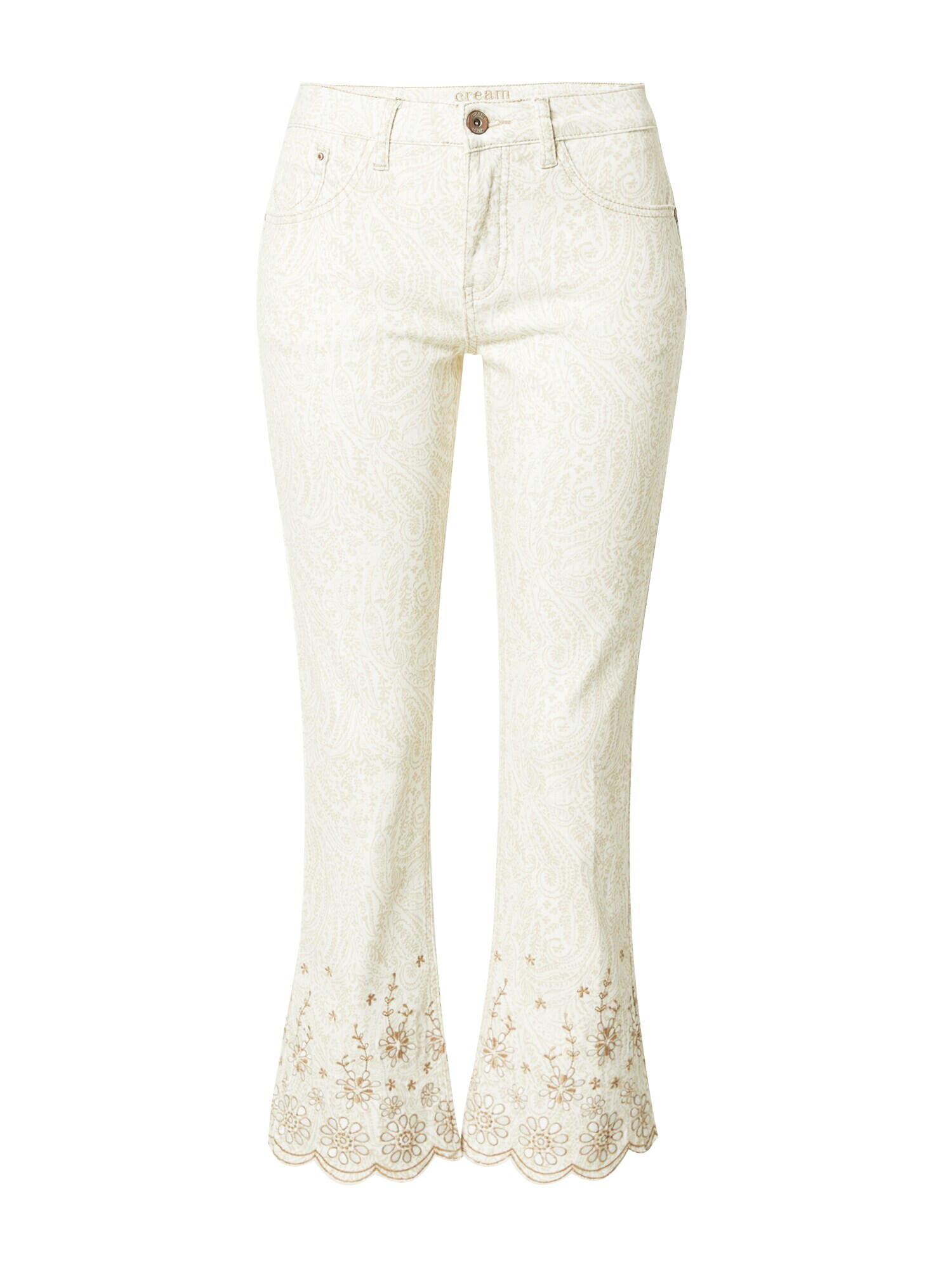 Cream Jeans 'Rosa' crem / oliv - Pled.ro