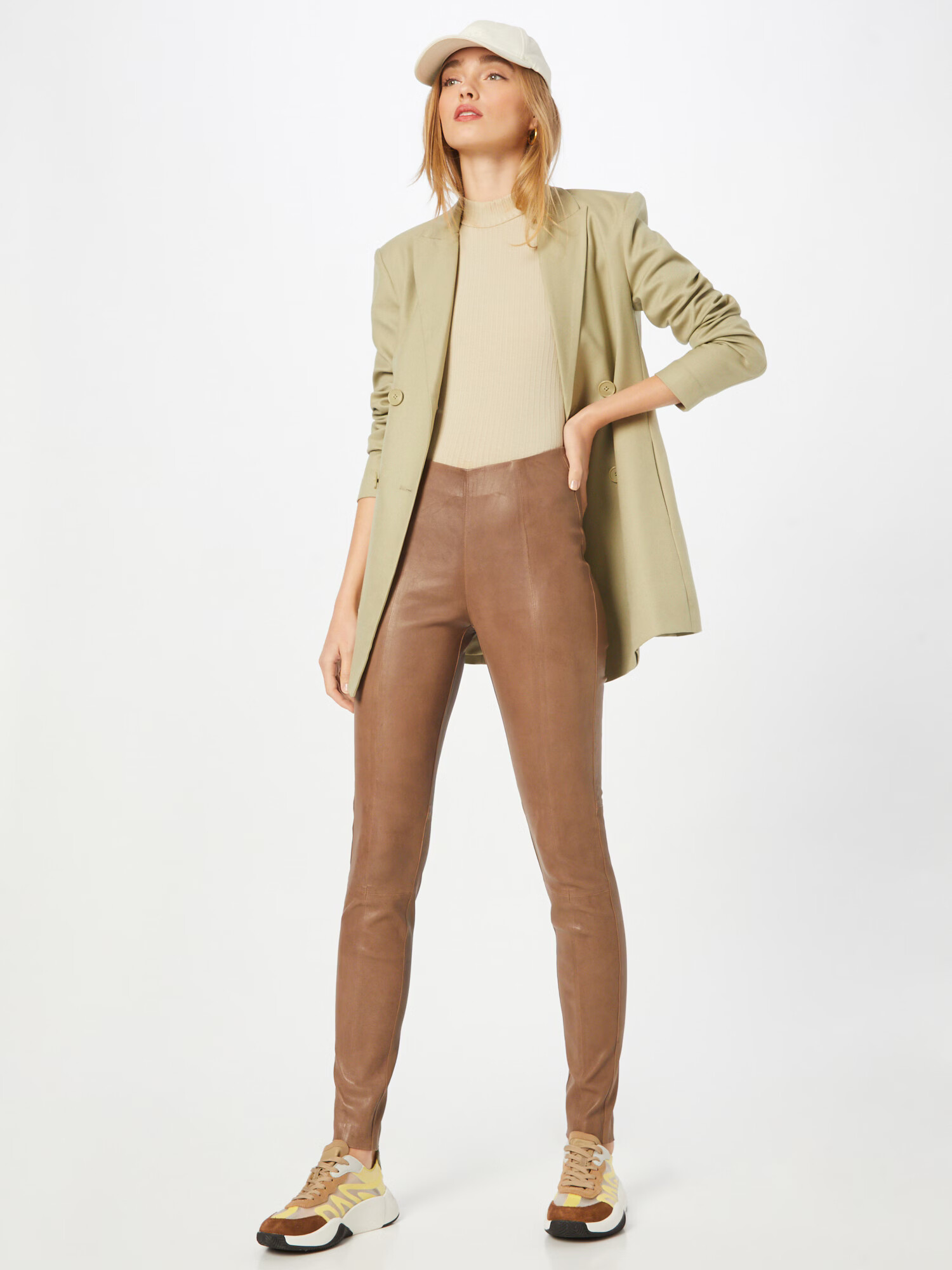 Cream Leggings 'Laja' maro deschis - Pled.ro