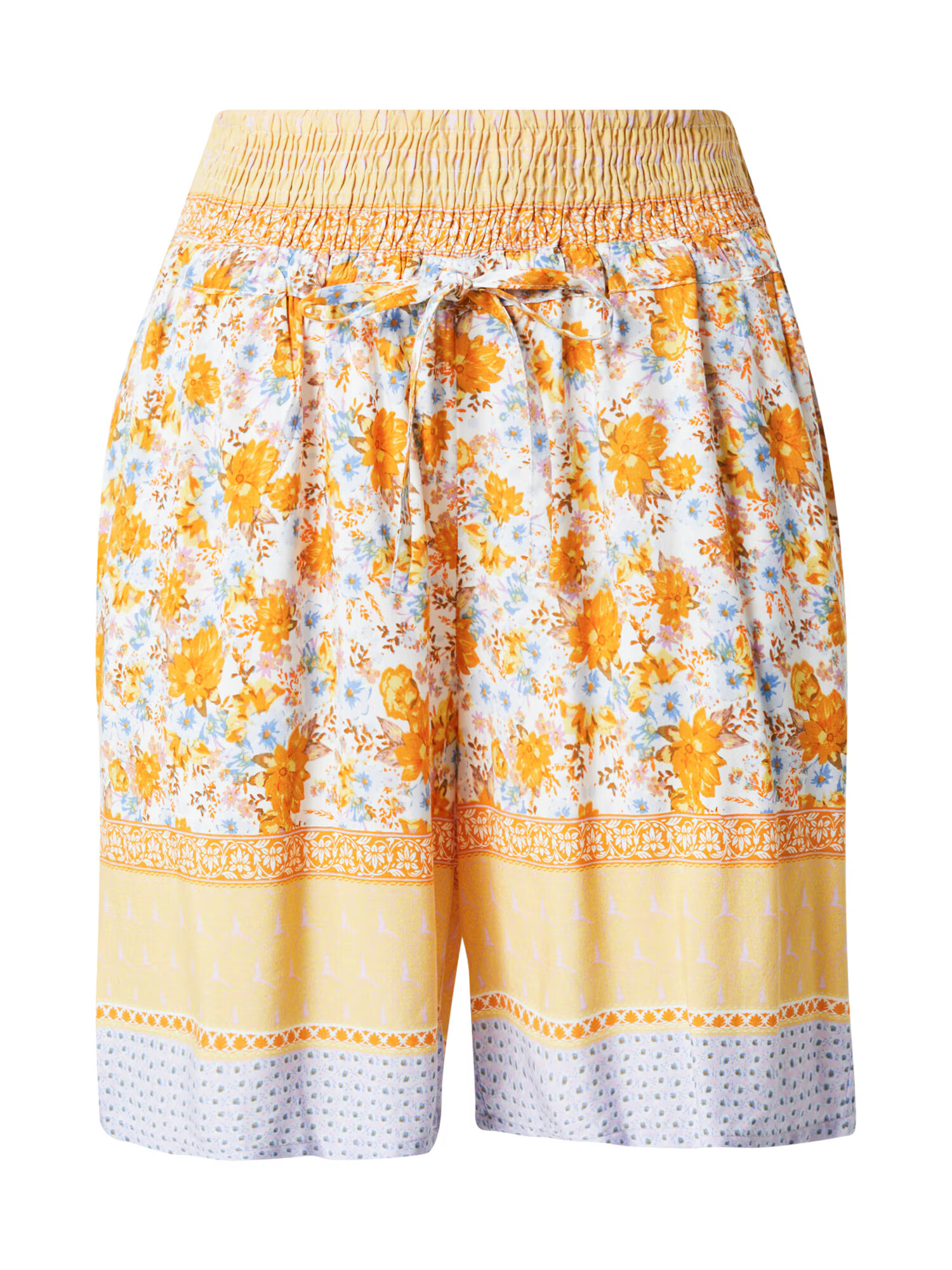 Cream Pantaloni 'Olina' albastru deschis / galben auriu / galben deschis / roz / alb - Pled.ro