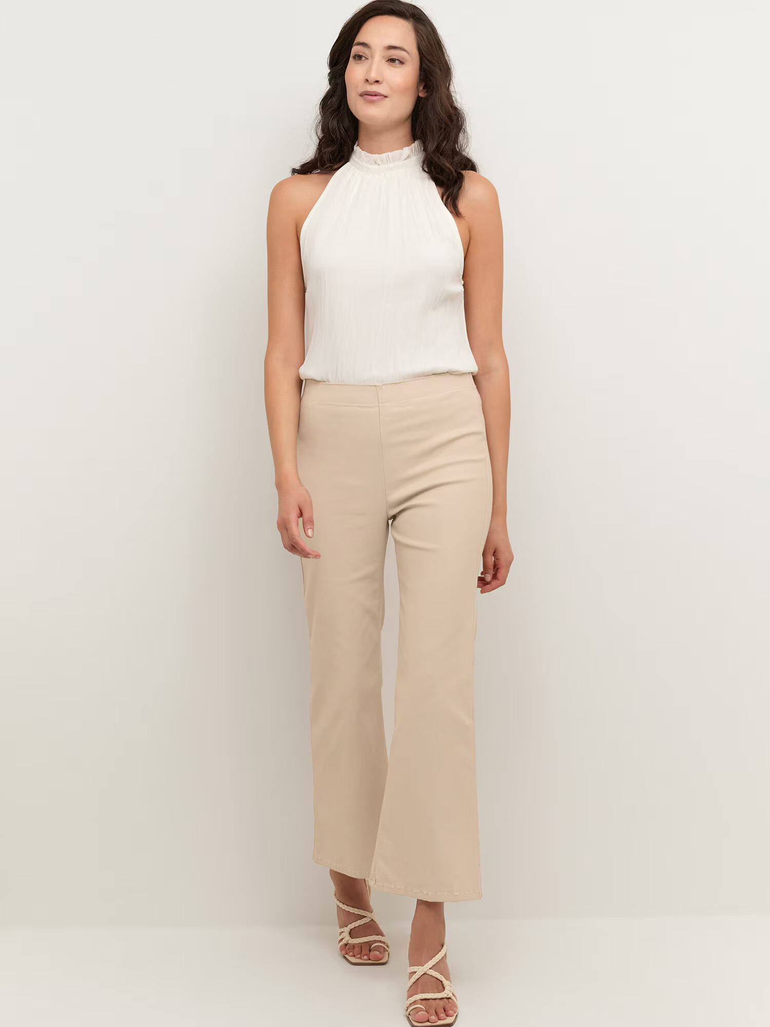 Cream Pantaloni 'Tania' bej - Pled.ro