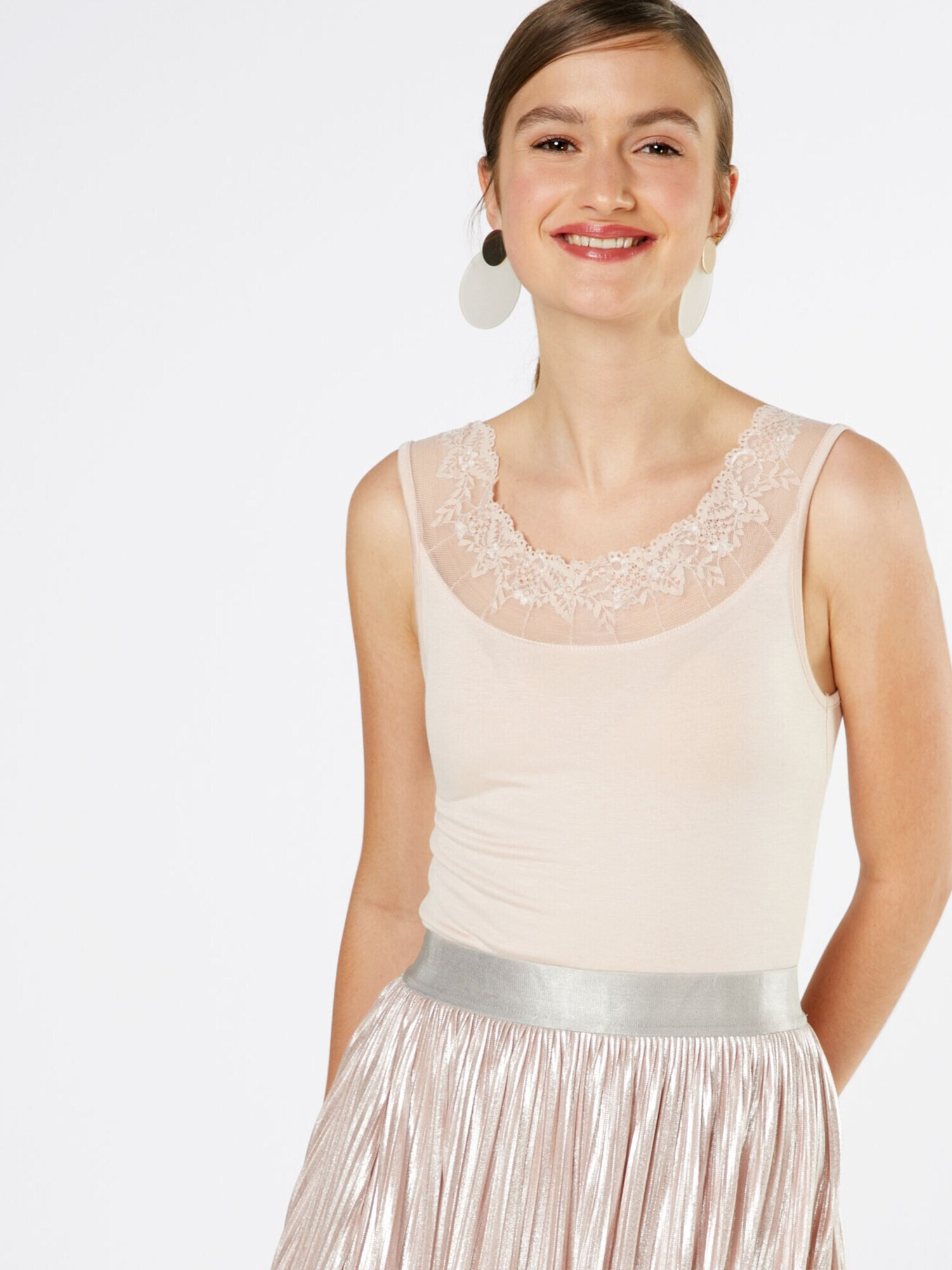 Cream Top 'Florence' roz pudră - Pled.ro