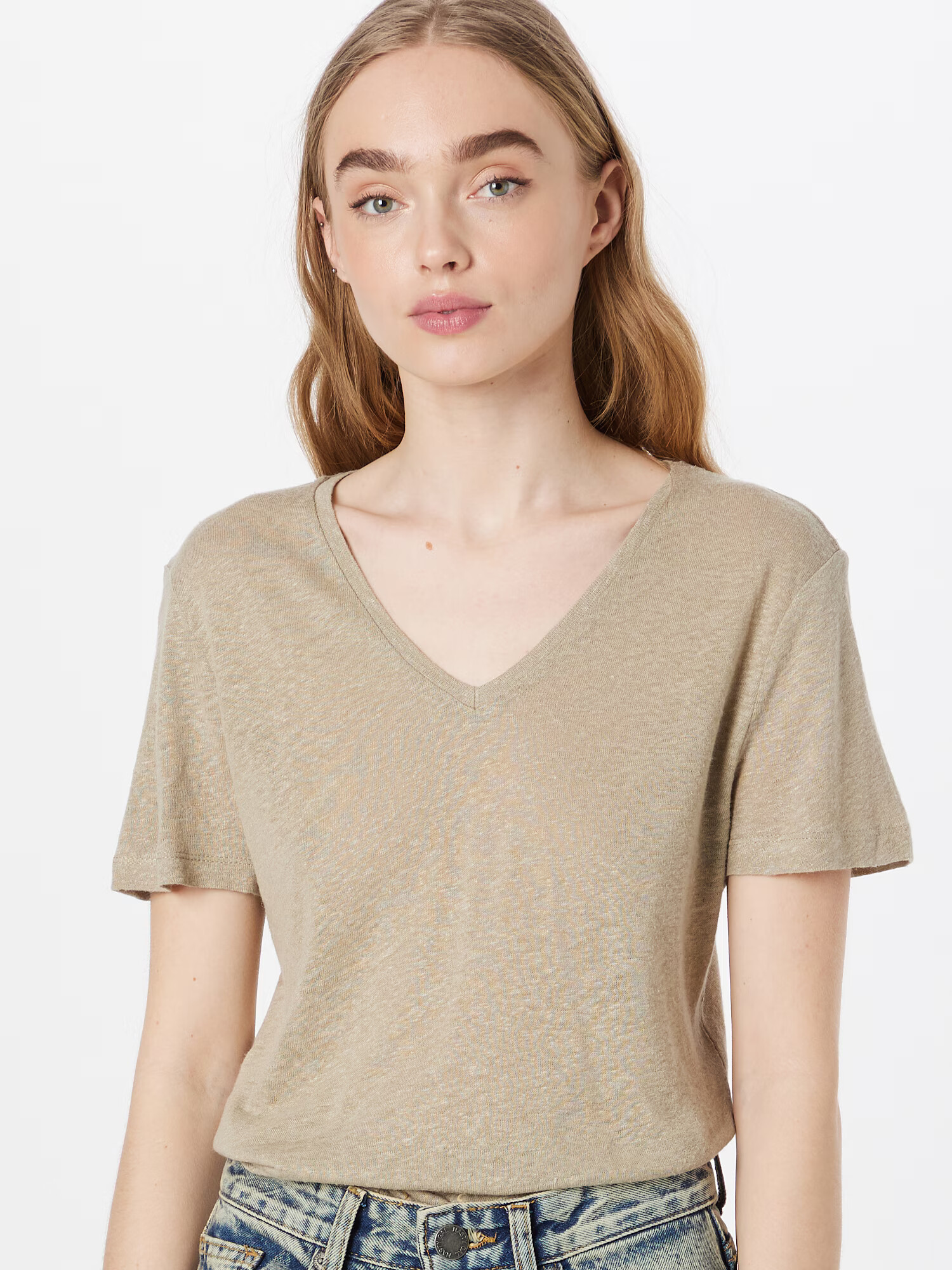 Cream Tricou 'Pitta' grej - Pled.ro