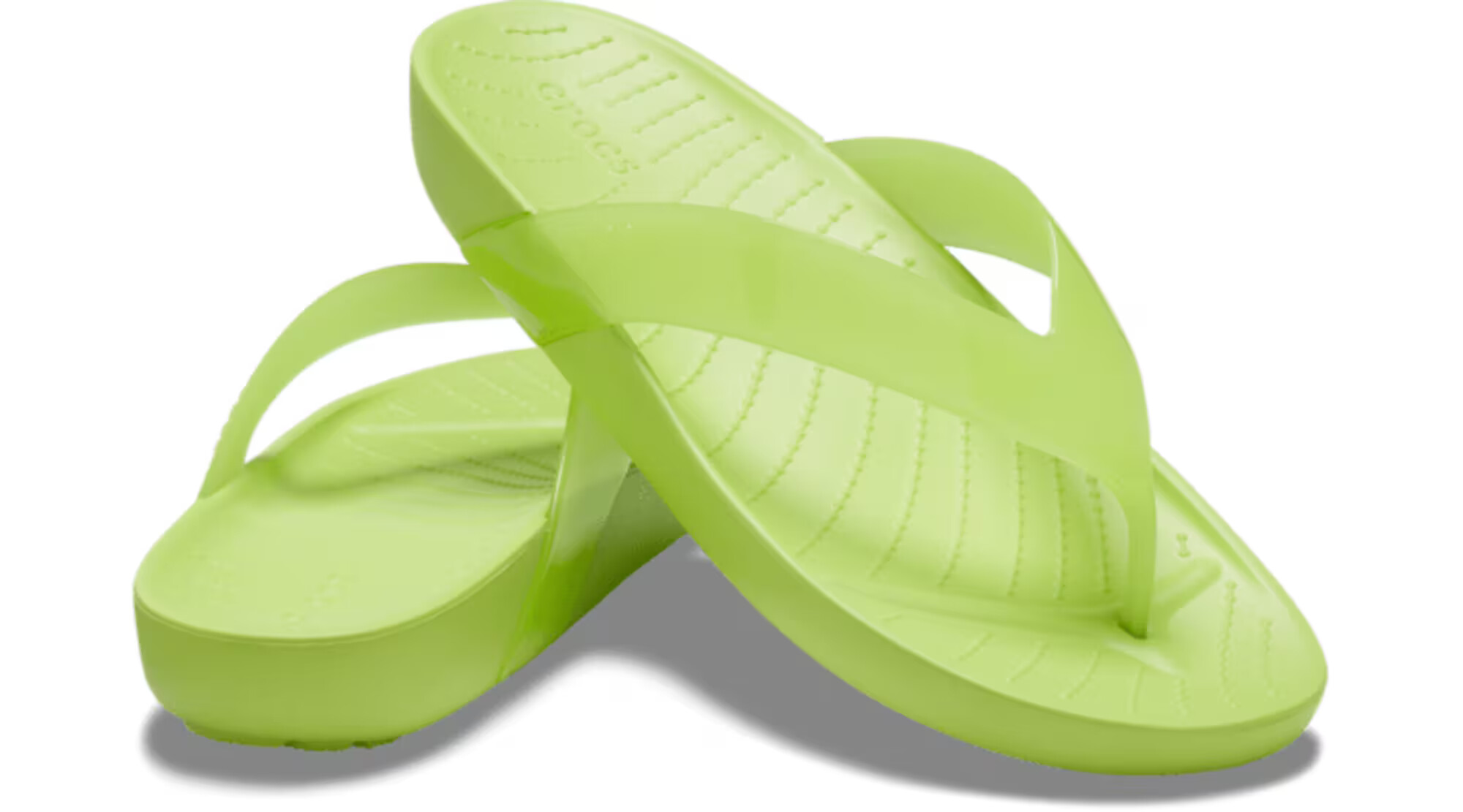 Crocs Flip-flops verde limetă - Pled.ro