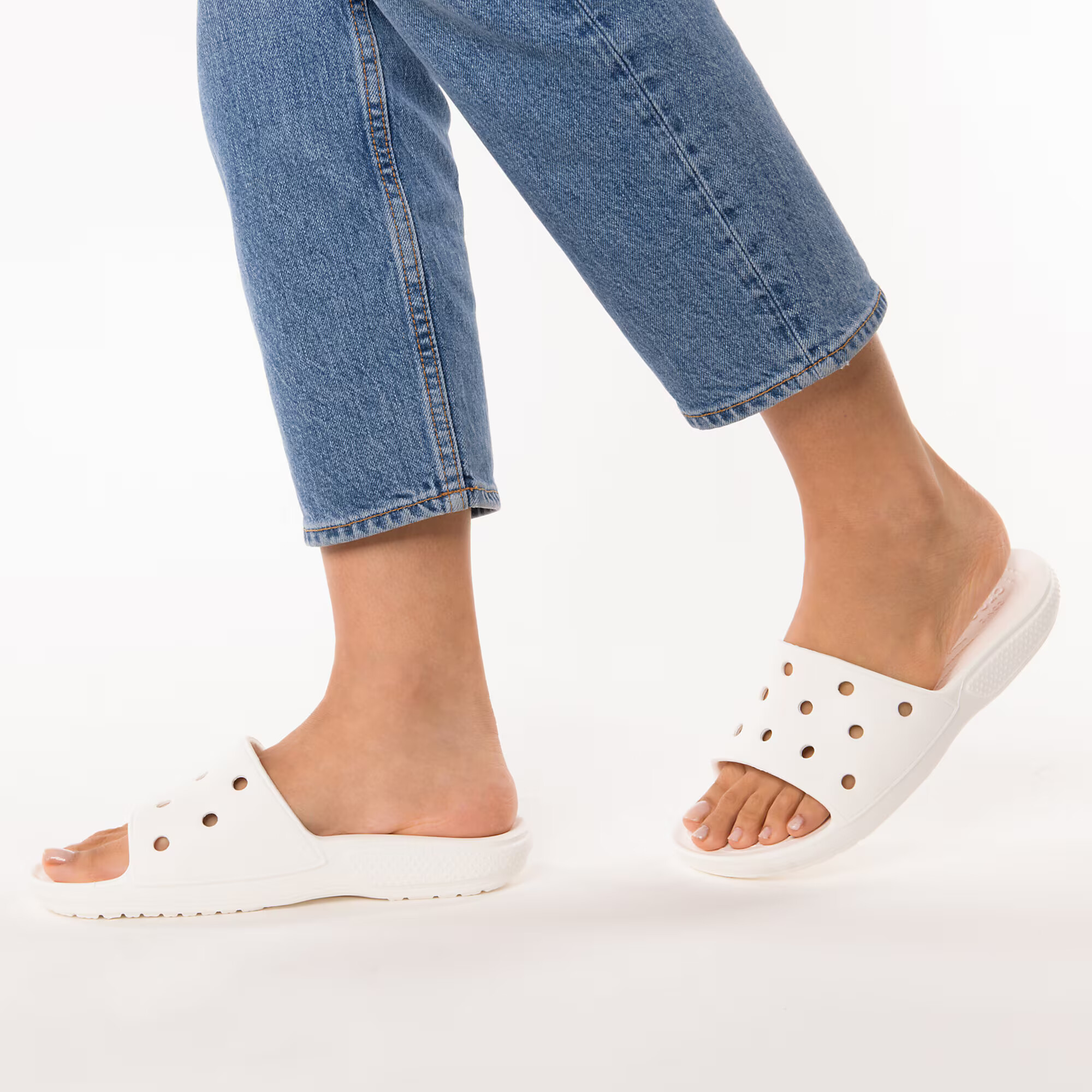 Crocs Saboți alb natural - Pled.ro