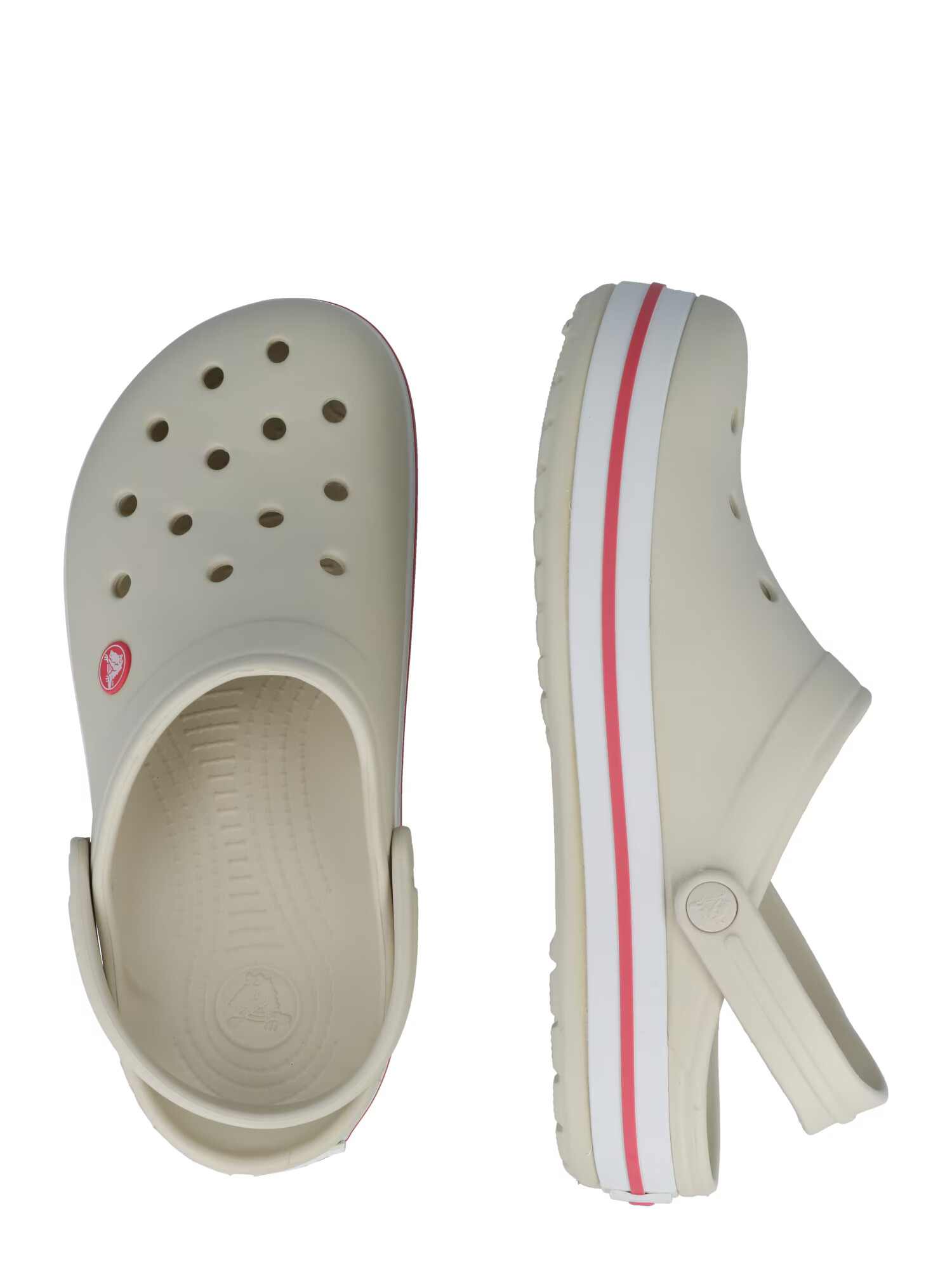 Crocs Saboţi bej / roșu pastel / alb - Pled.ro