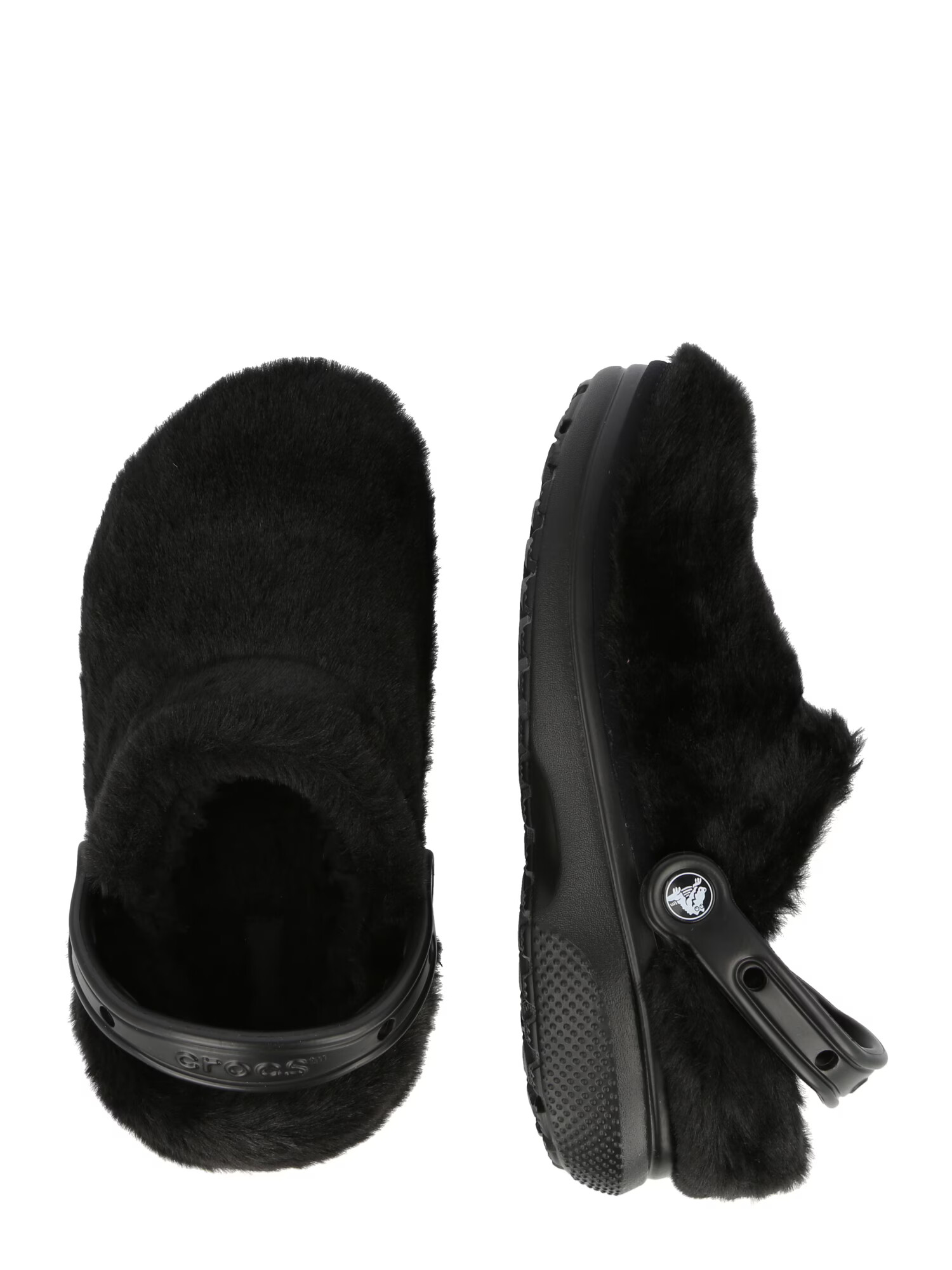 Crocs Saboţi 'Classic Fur Sure' negru - Pled.ro