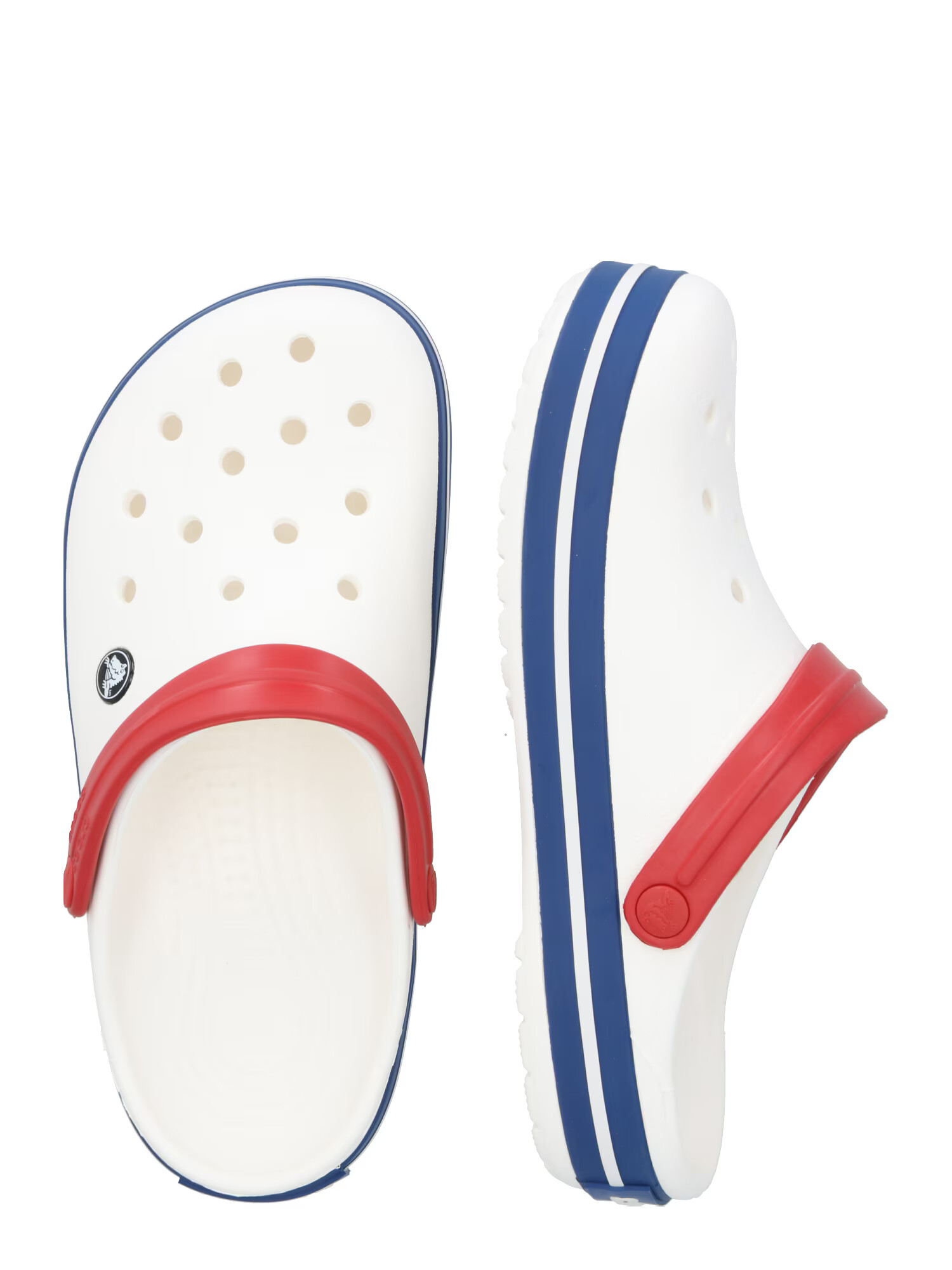 Crocs Saboţi 'Crocband' albastru regal / roși aprins / alb - Pled.ro