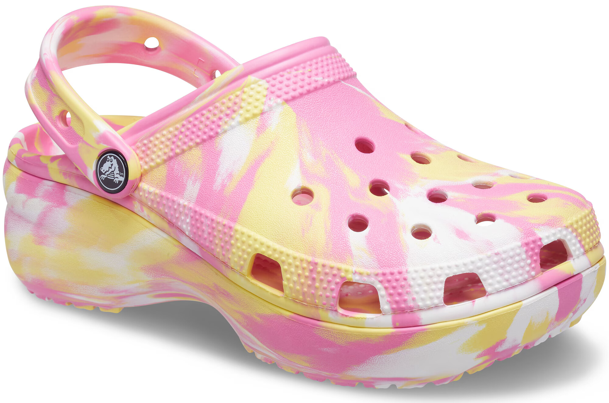 Crocs Saboți 'Marbled' portocaliu caisă / roz / alb - Pled.ro