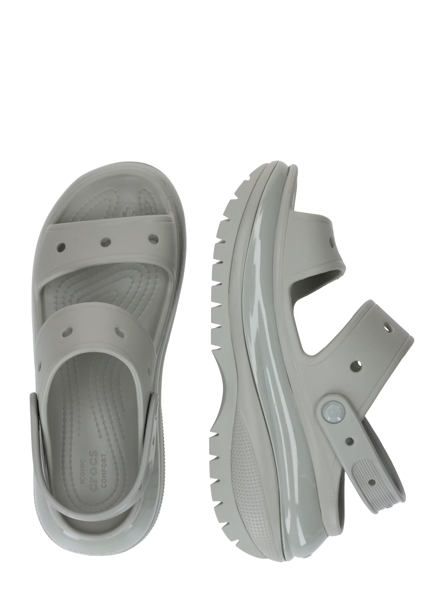 Crocs Sandale 'Classic Mega Crush' gri - Pled.ro