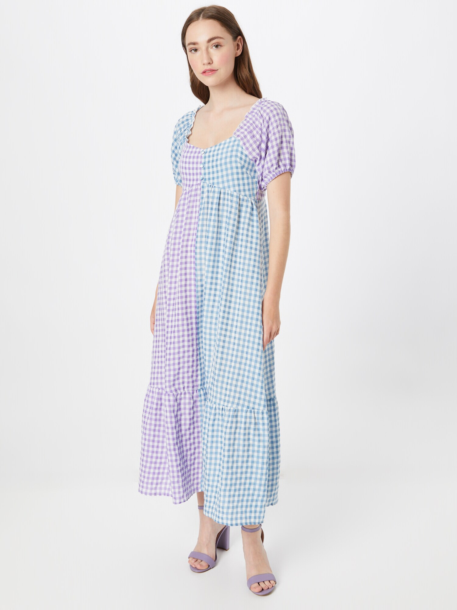 Daisy Street Rochie 'MILKMAID' turcoaz / lila / alb - Pled.ro