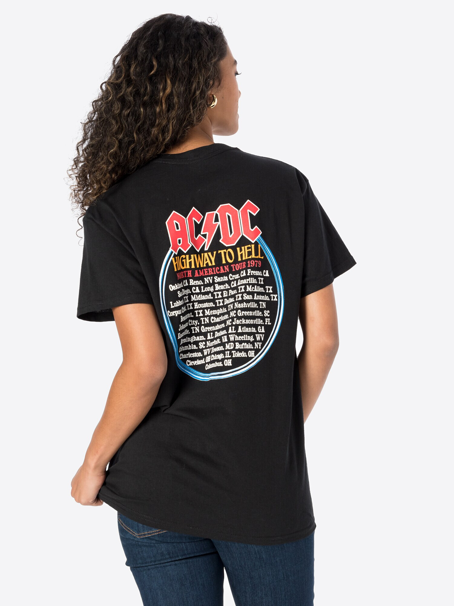 Daisy Street Tricou 'AC/DC TYLER' albastru / galben / roșu / negru - Pled.ro