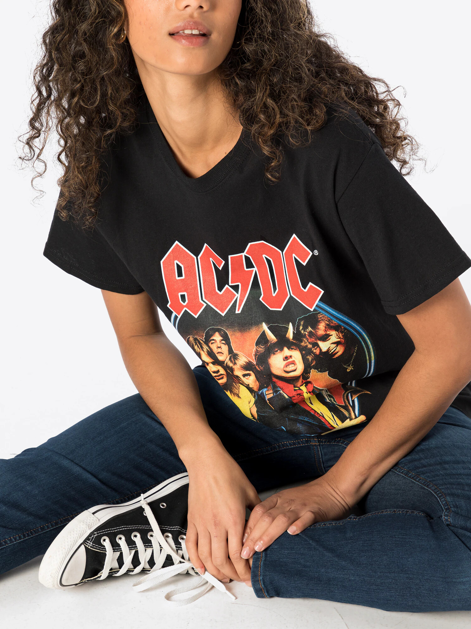 Daisy Street Tricou 'AC/DC TYLER' albastru / galben / roșu / negru - Pled.ro