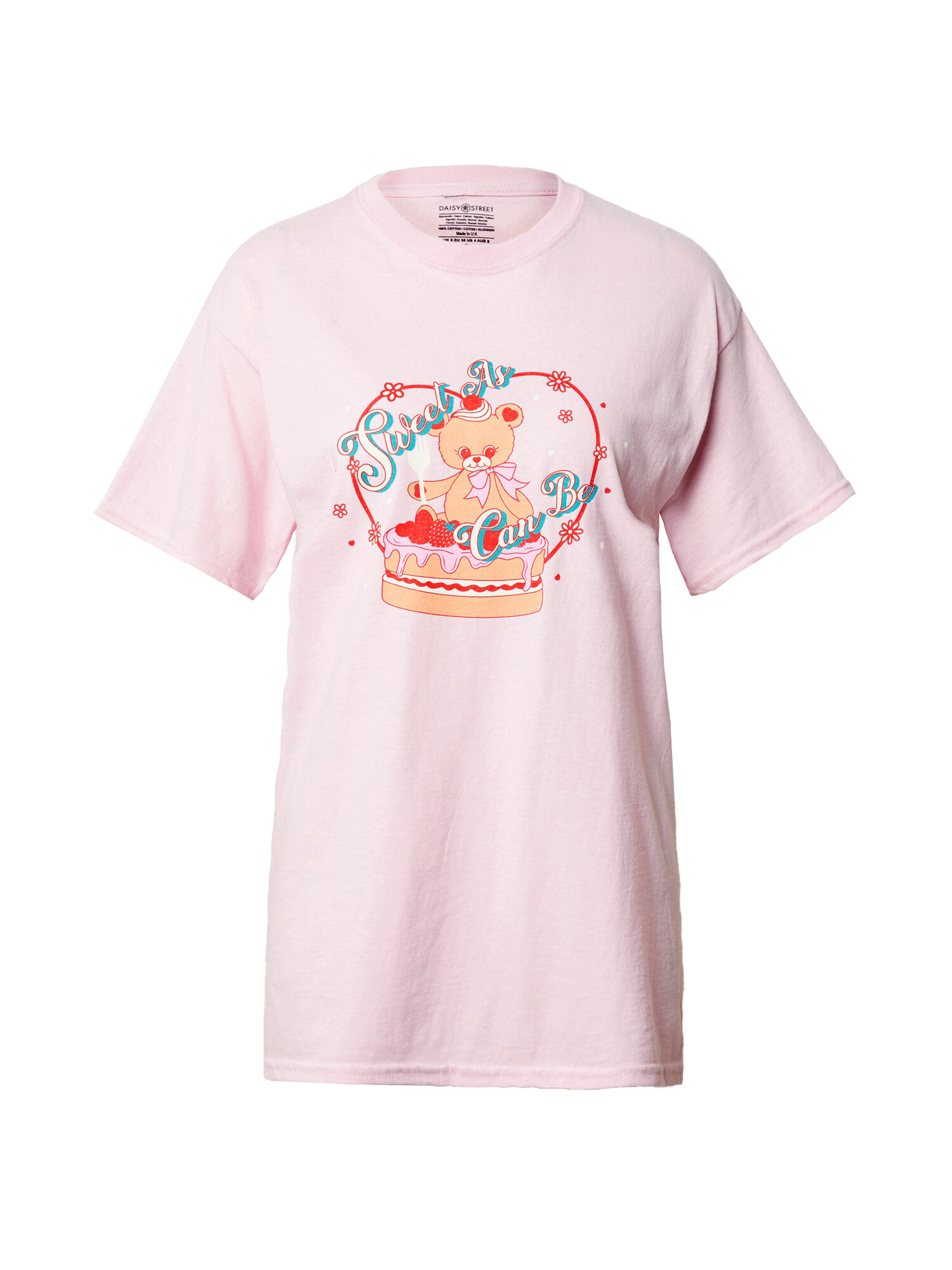 Daisy Street Tricou 'JAMIE' bej deschis / albastru deschis / roz pastel / roșu - Pled.ro