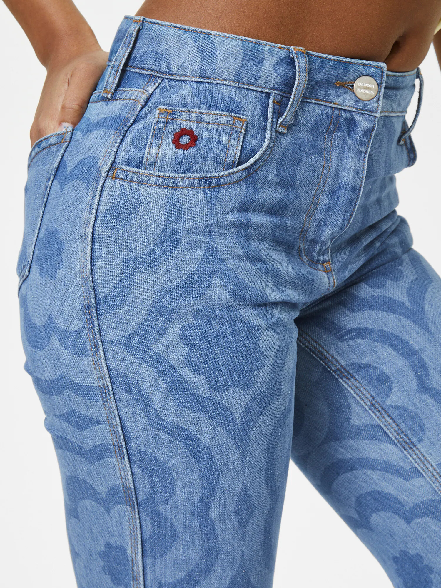 Damson Madder Jeans 'BRONTE' albastru denim / albastru deschis - Pled.ro