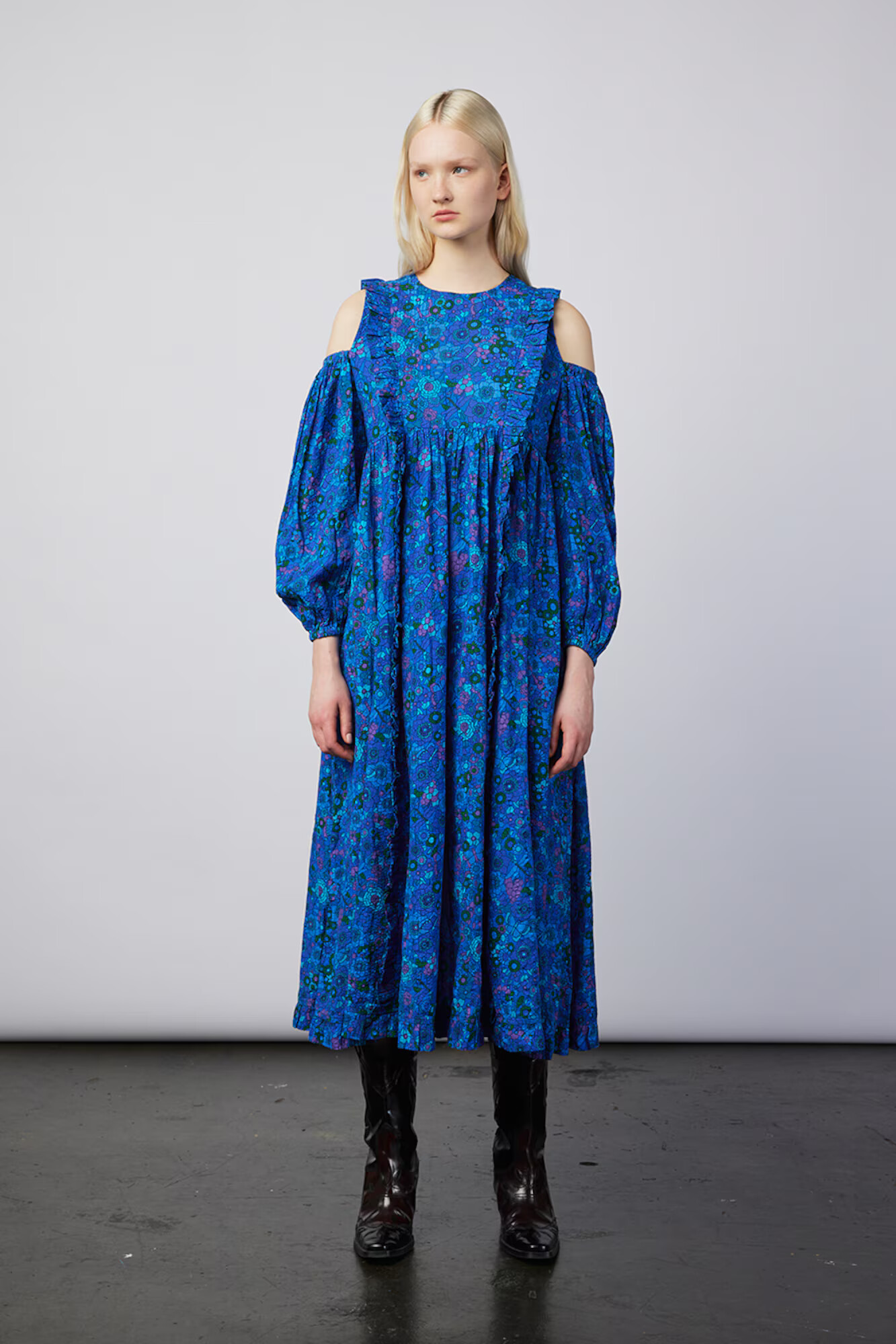 Damson Madder Rochie 'Wren' albastru / verde / lila - Pled.ro