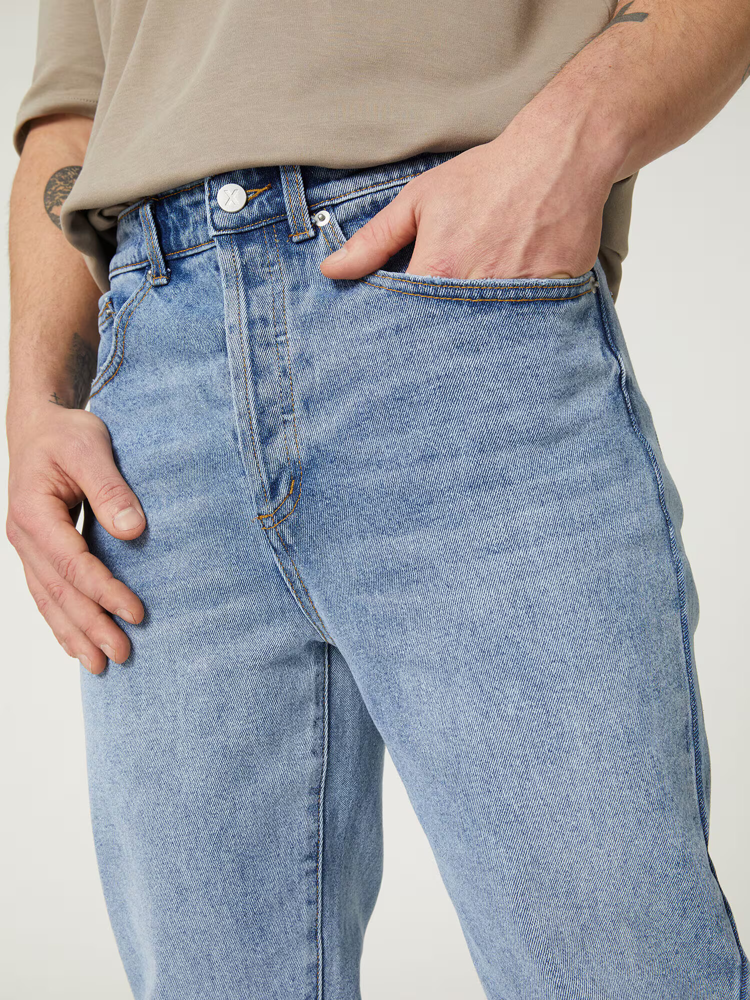 DAN FOX APPAREL Jeans 'Hamza' albastru denim - Pled.ro