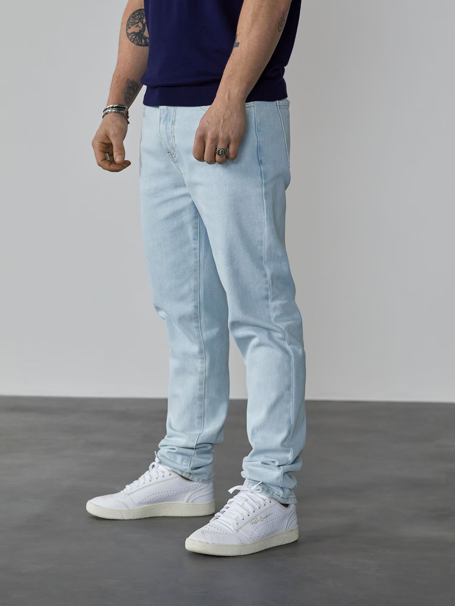 DAN FOX APPAREL Jeans 'Rico' albastru deschis - Pled.ro