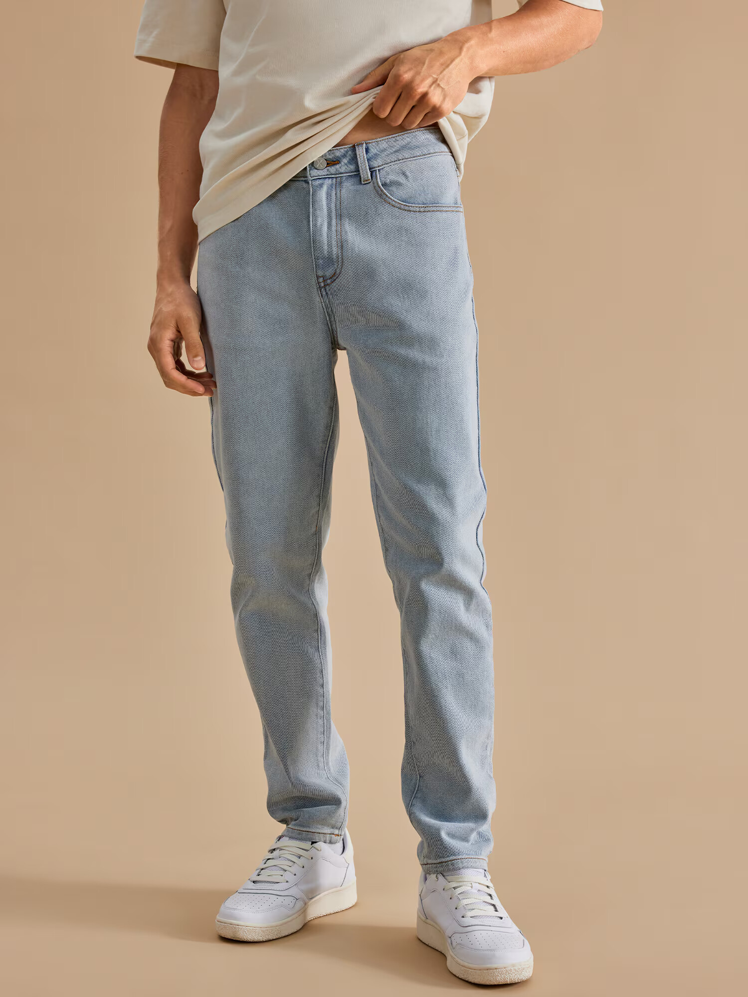 DAN FOX APPAREL Jeans 'Rico' albastru deschis - Pled.ro