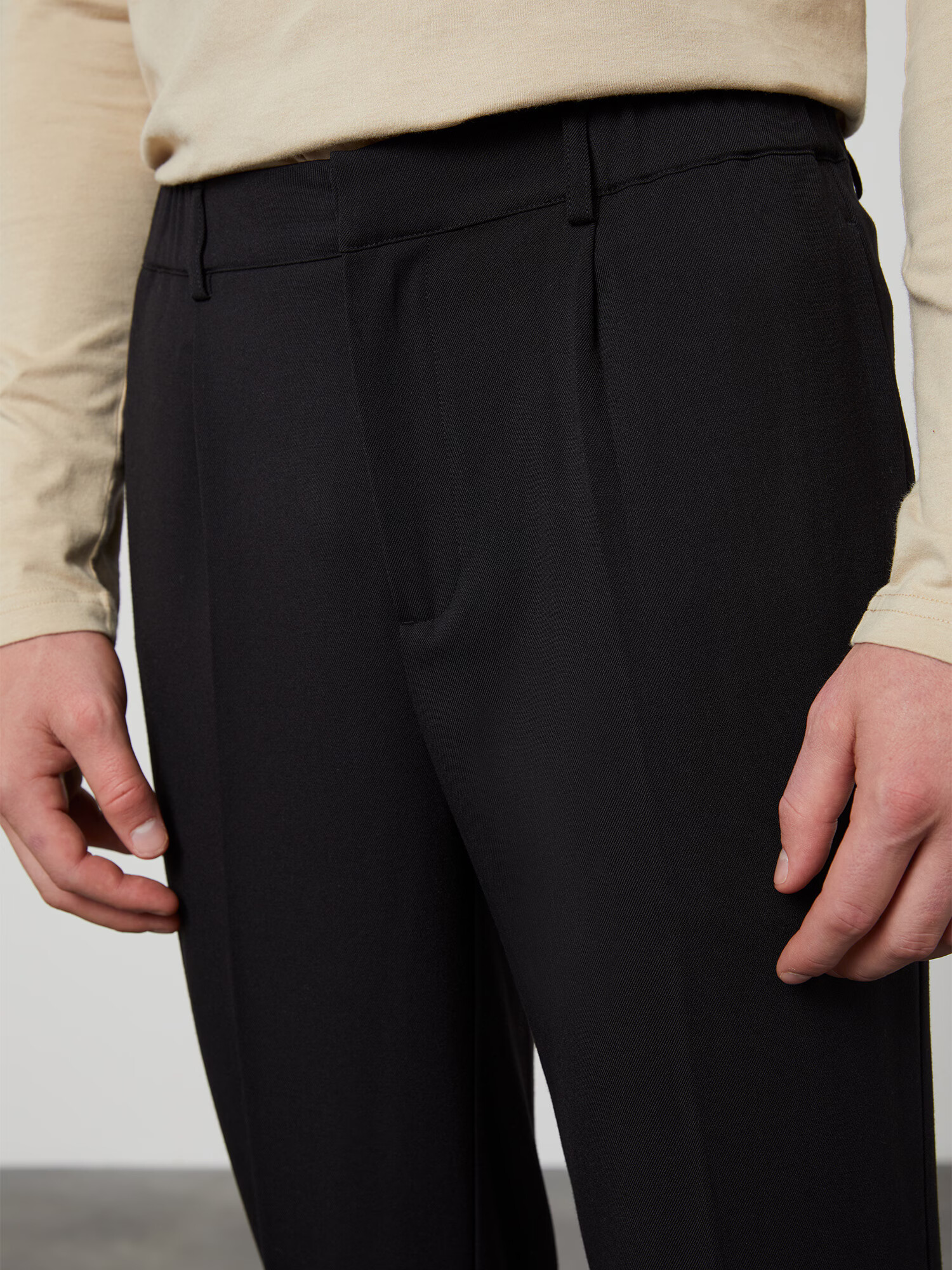 DAN FOX APPAREL Pantaloni cu dungă 'Milan' negru - Pled.ro