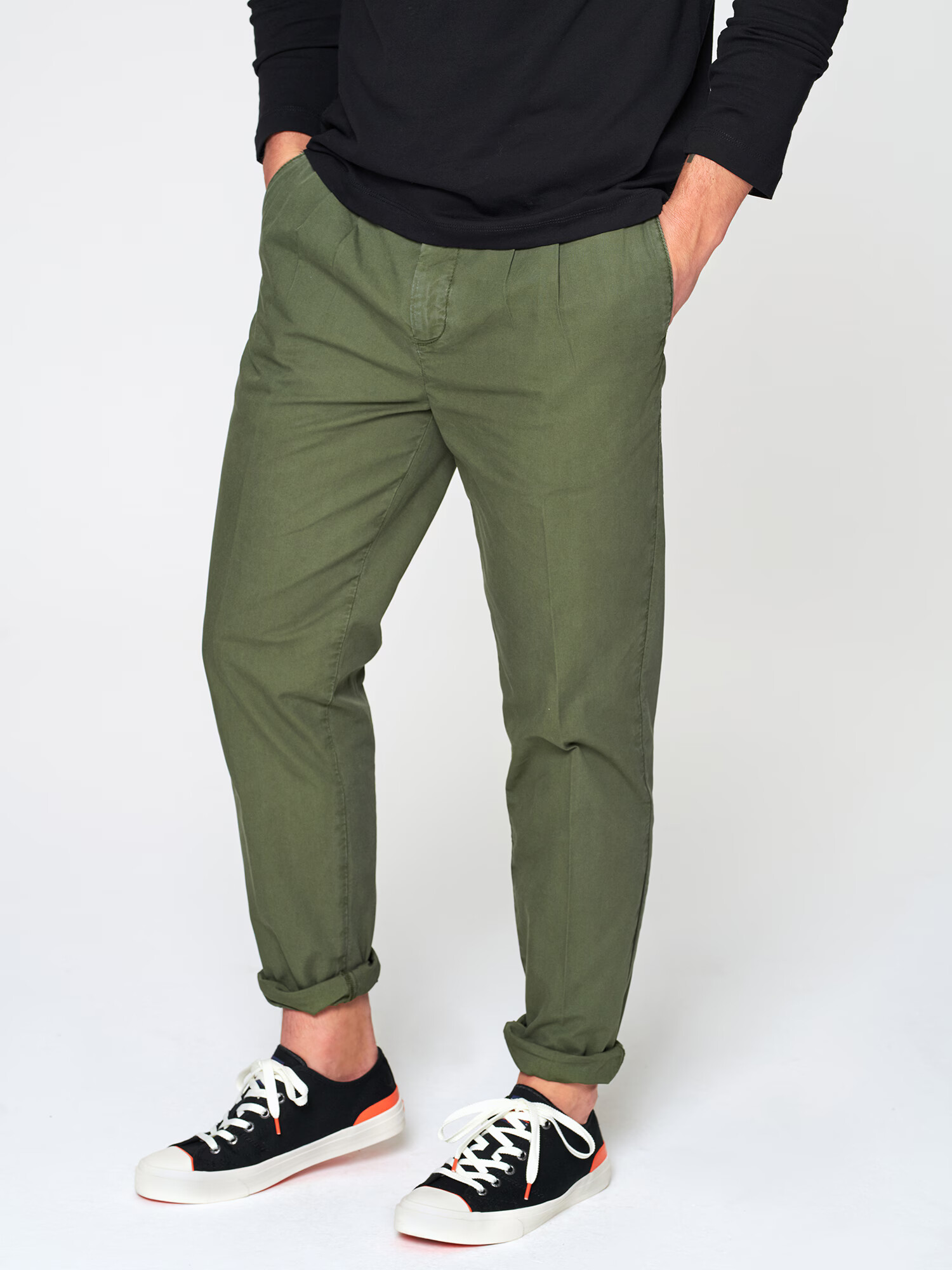 DAN FOX APPAREL Pantaloni eleganți 'Anton' kaki - Pled.ro