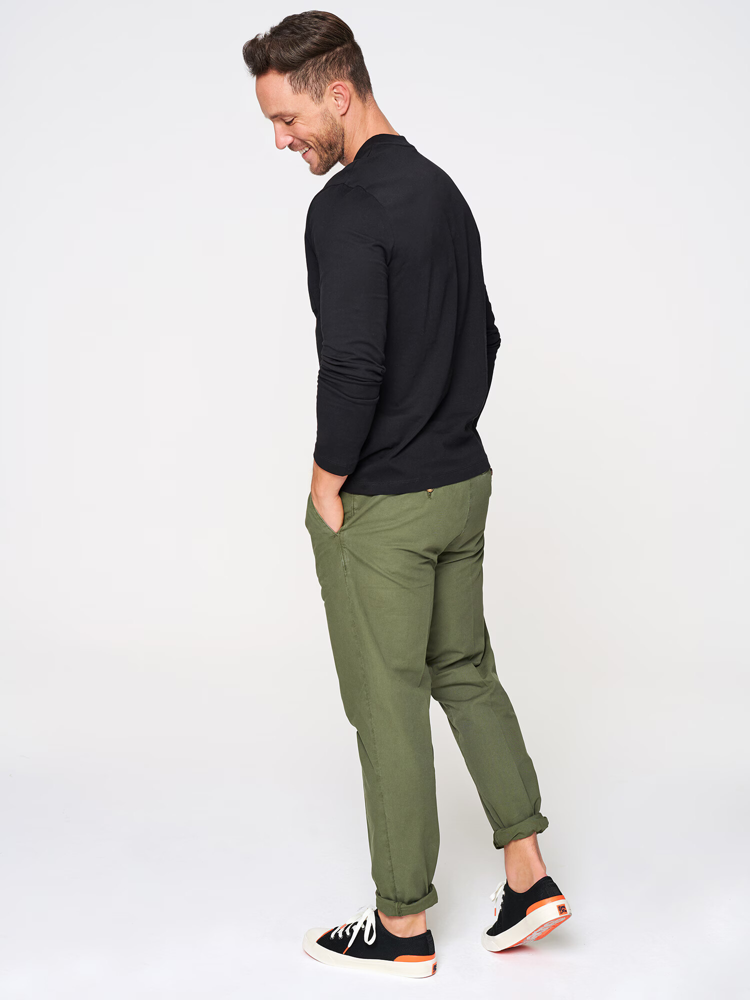 DAN FOX APPAREL Pantaloni eleganți 'Anton' kaki - Pled.ro