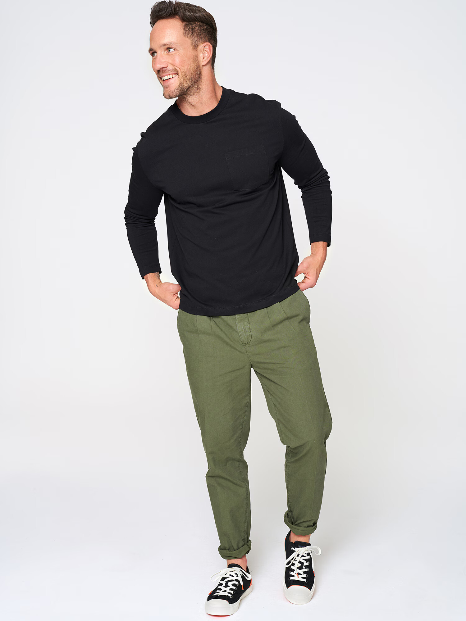 DAN FOX APPAREL Pantaloni eleganți 'Anton' kaki - Pled.ro