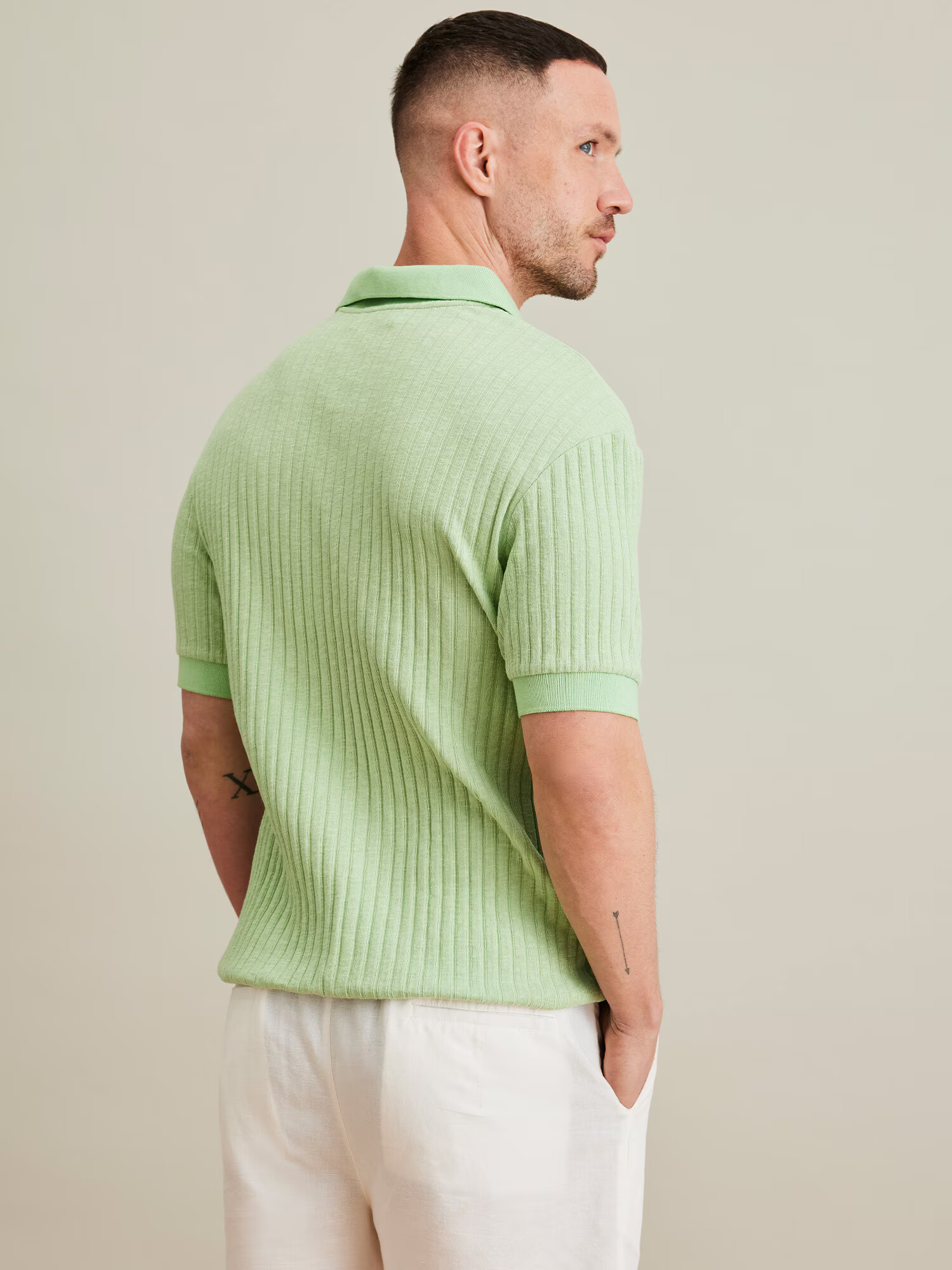 DAN FOX APPAREL Tricou 'Enrico' verde deschis - Pled.ro