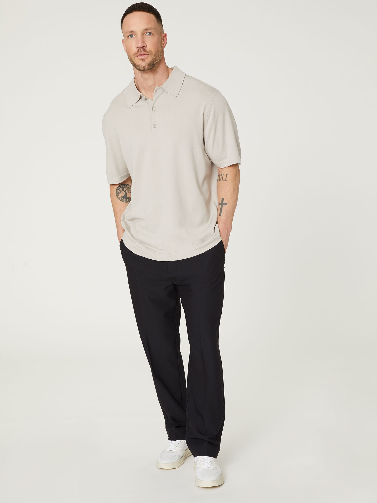 DAN FOX APPAREL Tricou 'Caspar' gri deschis - Pled.ro