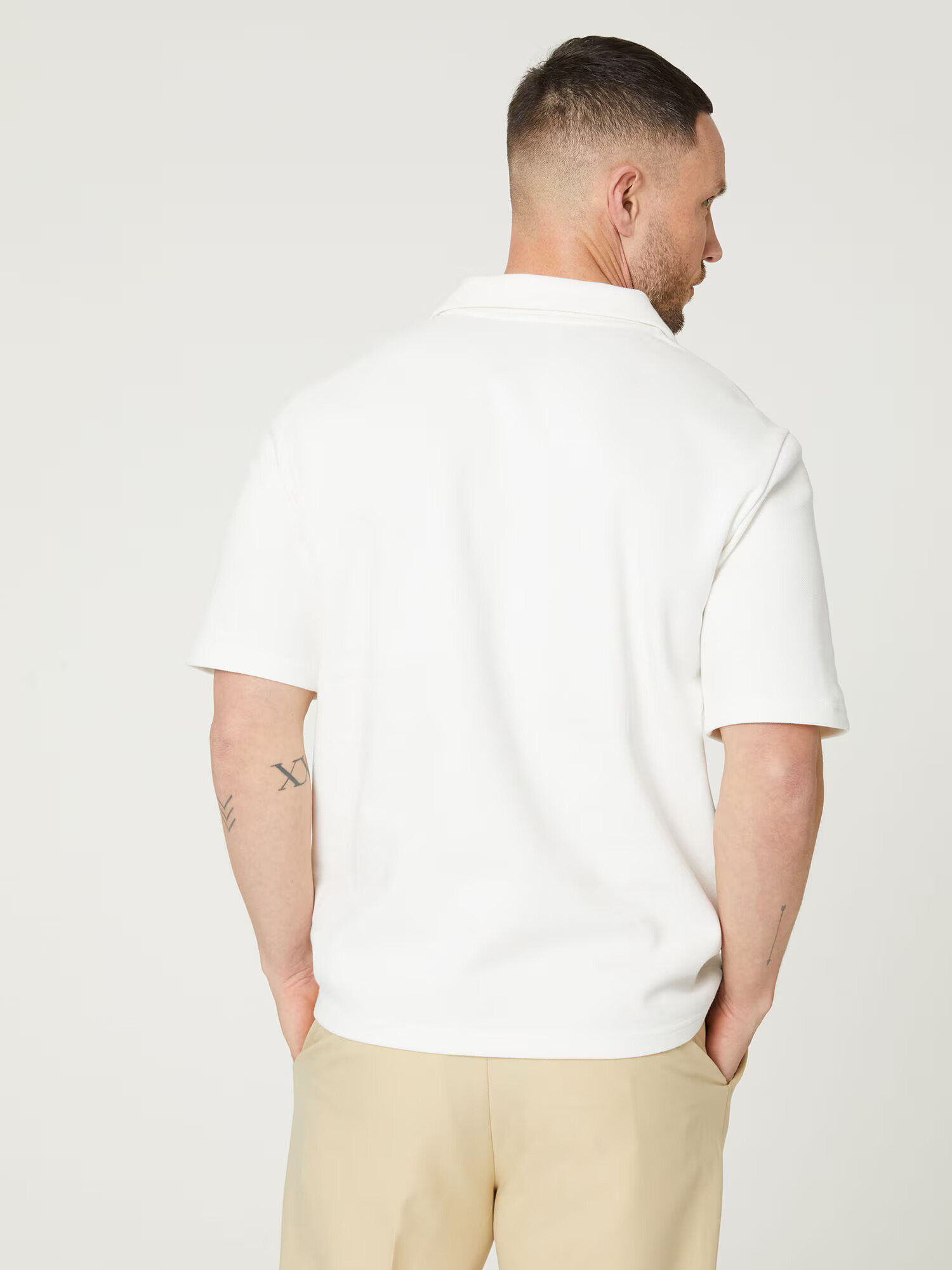 DAN FOX APPAREL Tricou 'Curt' alb - Pled.ro