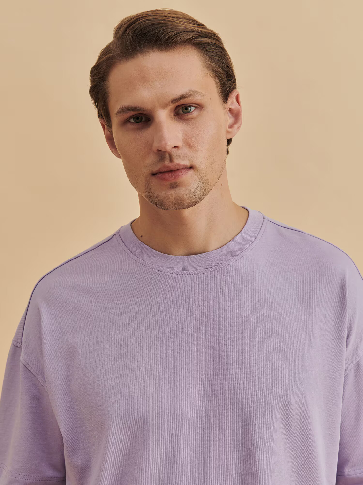 DAN FOX APPAREL Tricou 'Erik' mov pastel - Pled.ro