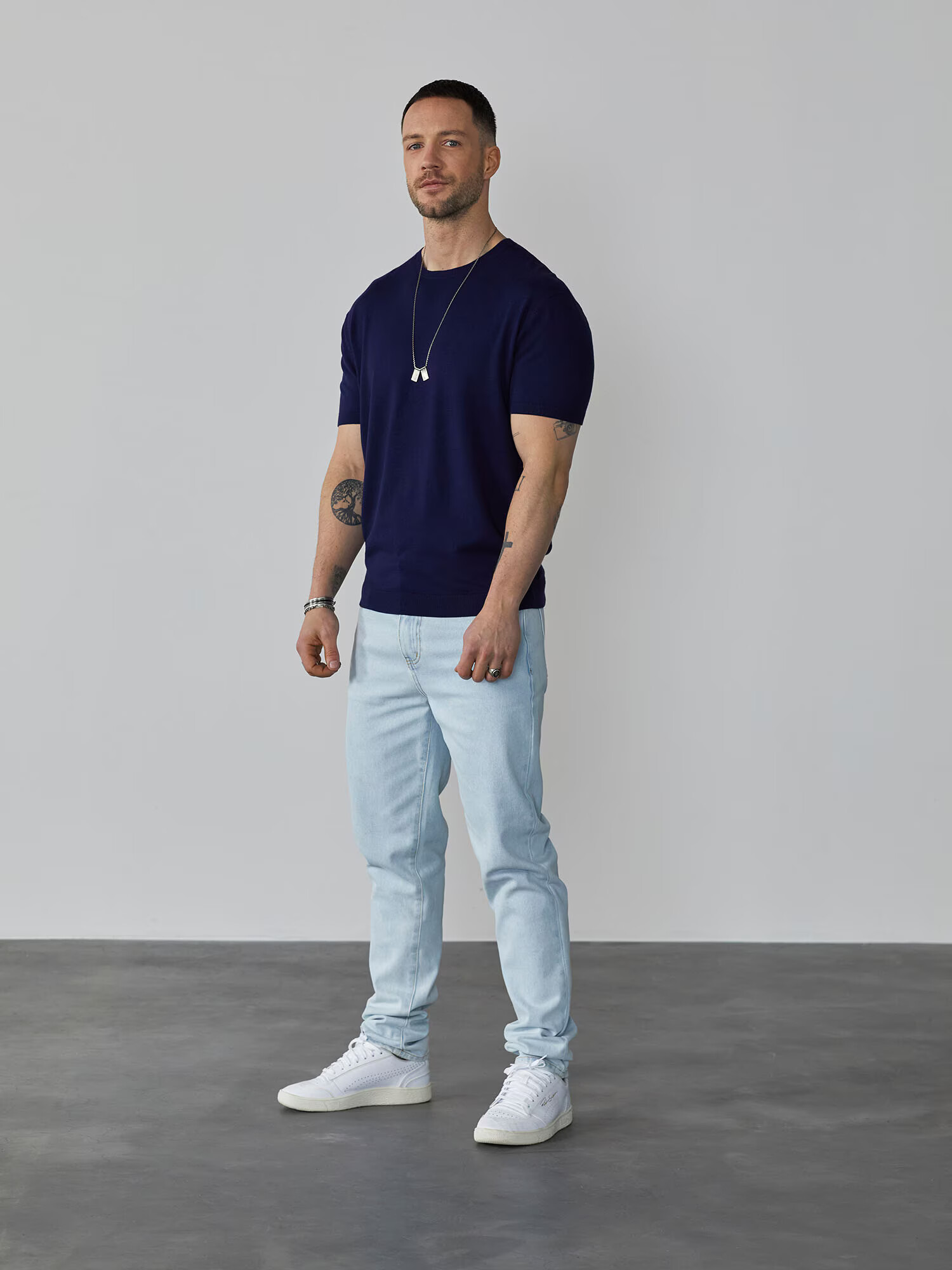 DAN FOX APPAREL Tricou 'Jerome' albastru - Pled.ro