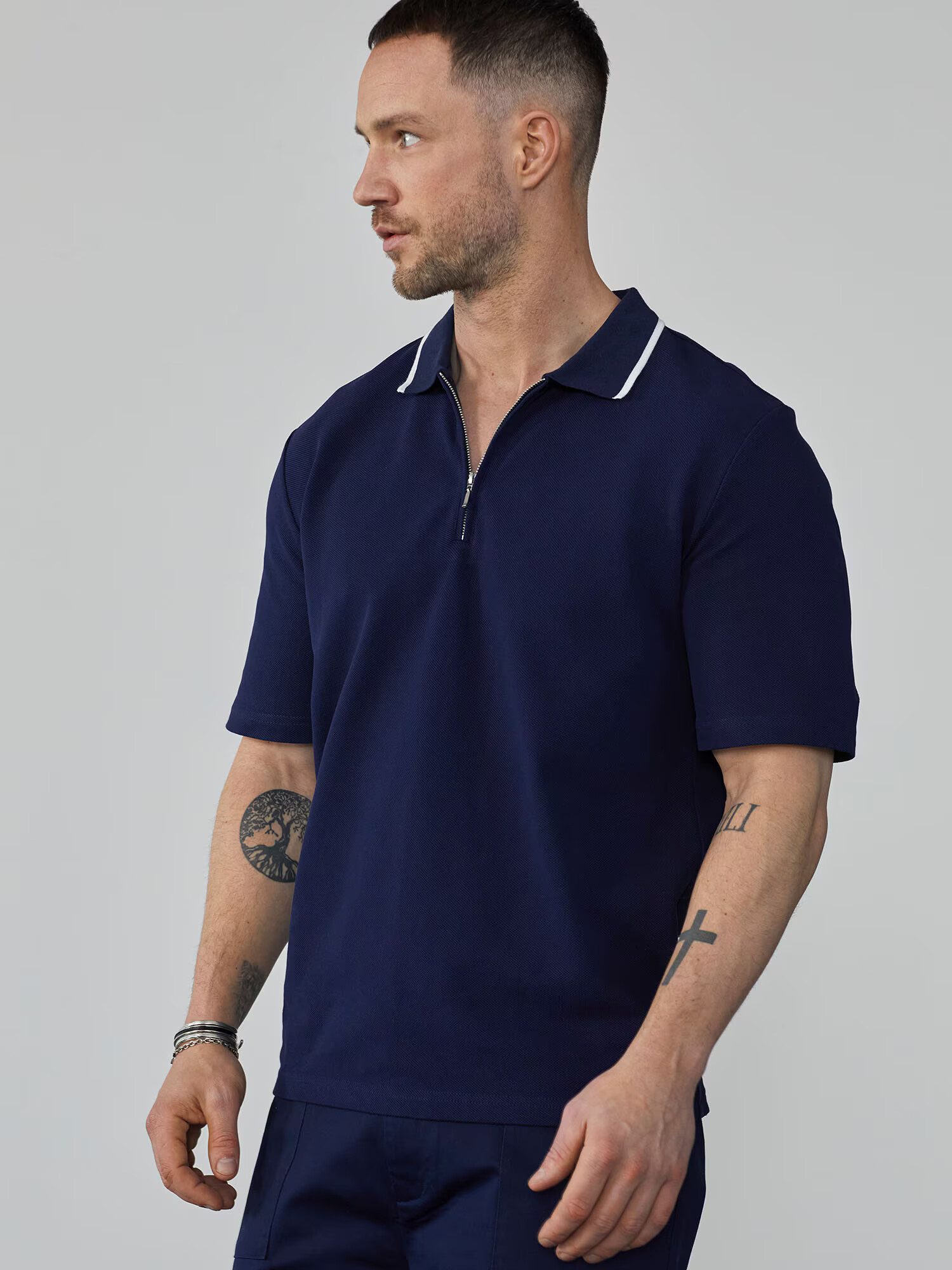 DAN FOX APPAREL Tricou 'Juri' albastru - Pled.ro