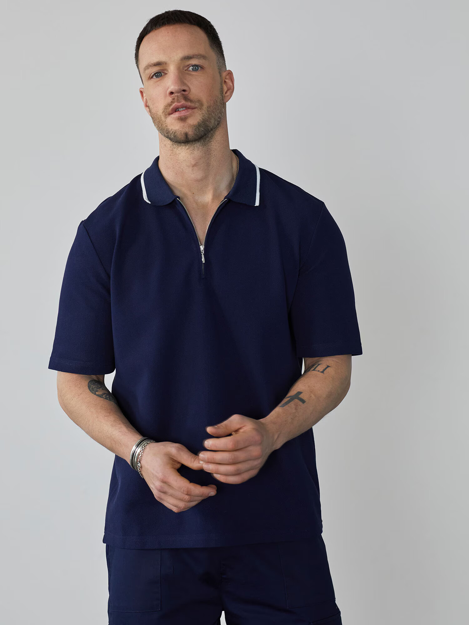 DAN FOX APPAREL Tricou 'Juri' albastru - Pled.ro