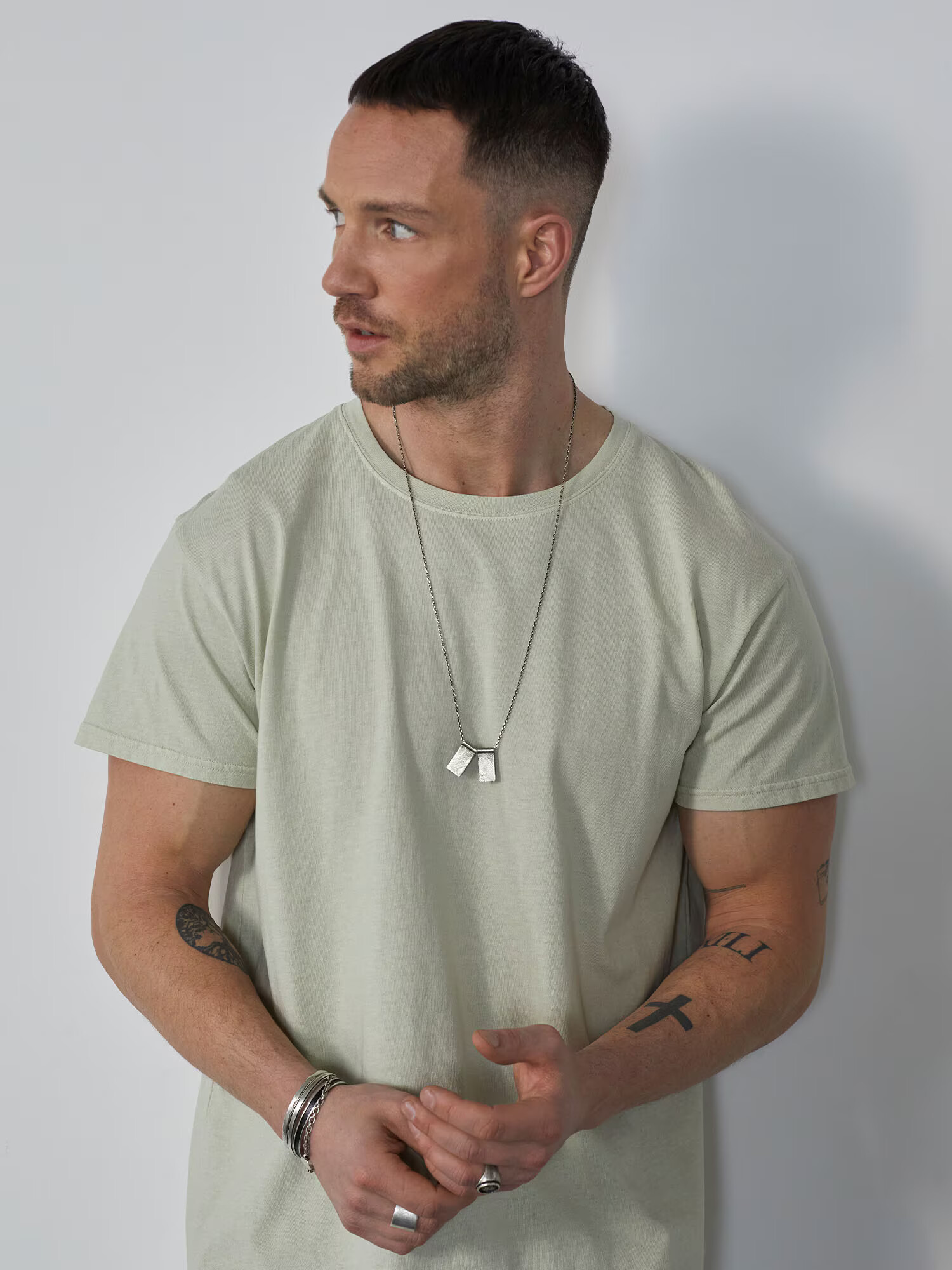 DAN FOX APPAREL Tricou 'Luke' bej - Pled.ro