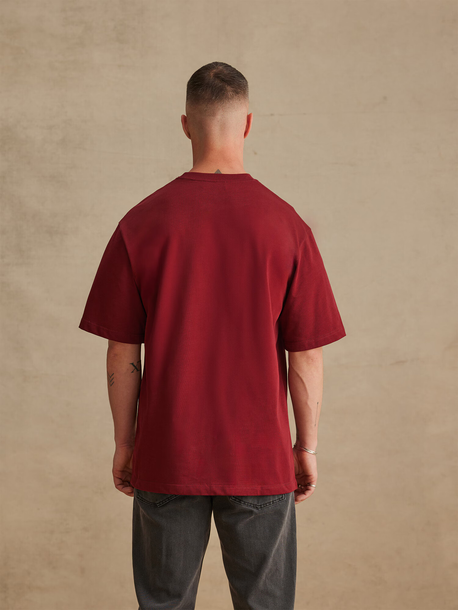 DAN FOX APPAREL Tricou 'Mirac' roșu burgundy - Pled.ro