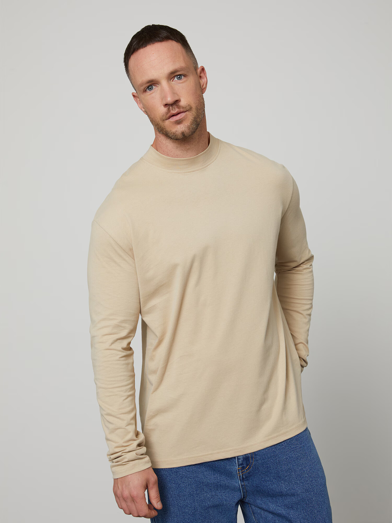 DAN FOX APPAREL Tricou 'Peer' bej - Pled.ro