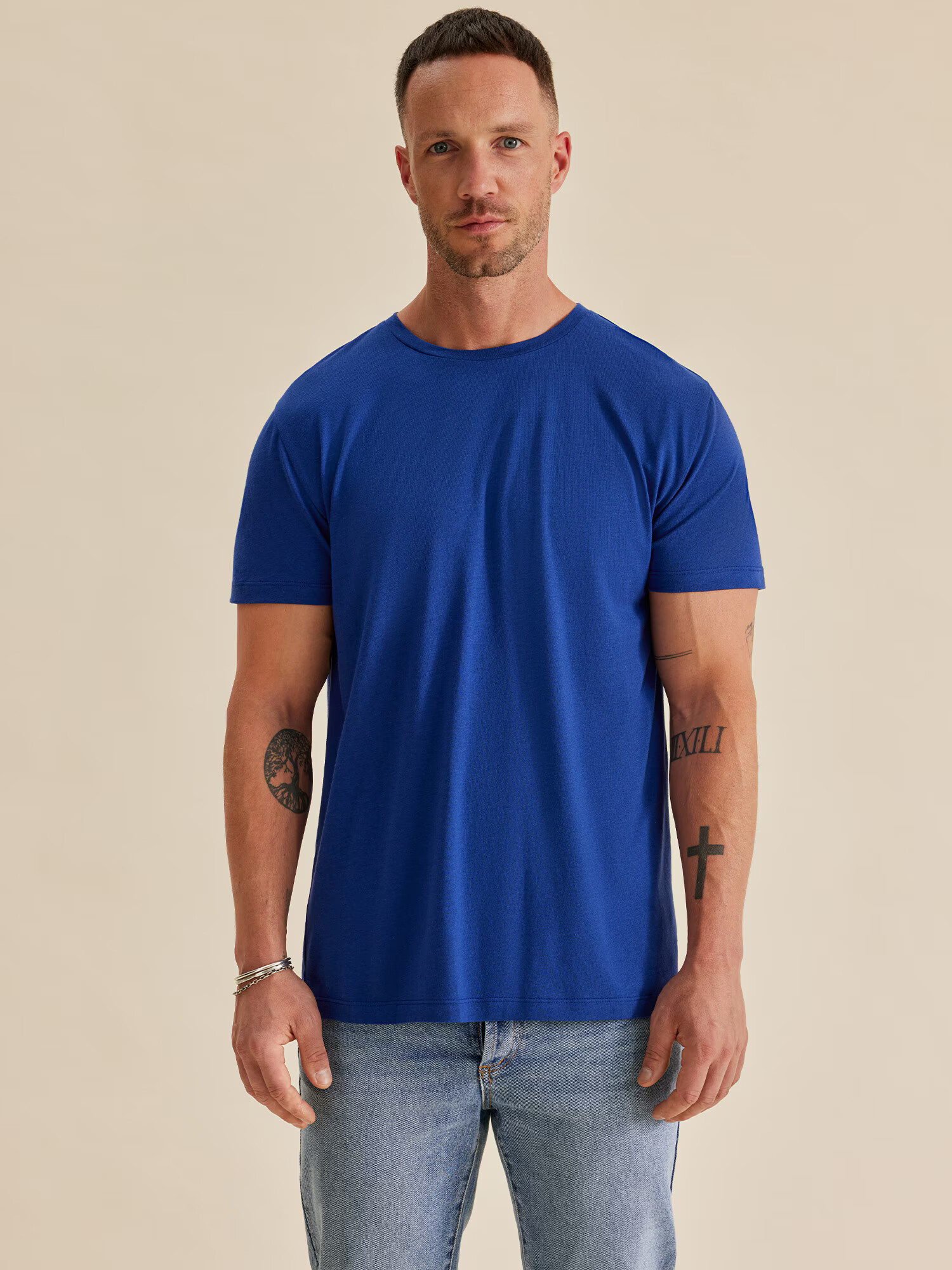 DAN FOX APPAREL Tricou 'Piet' albastru - Pled.ro