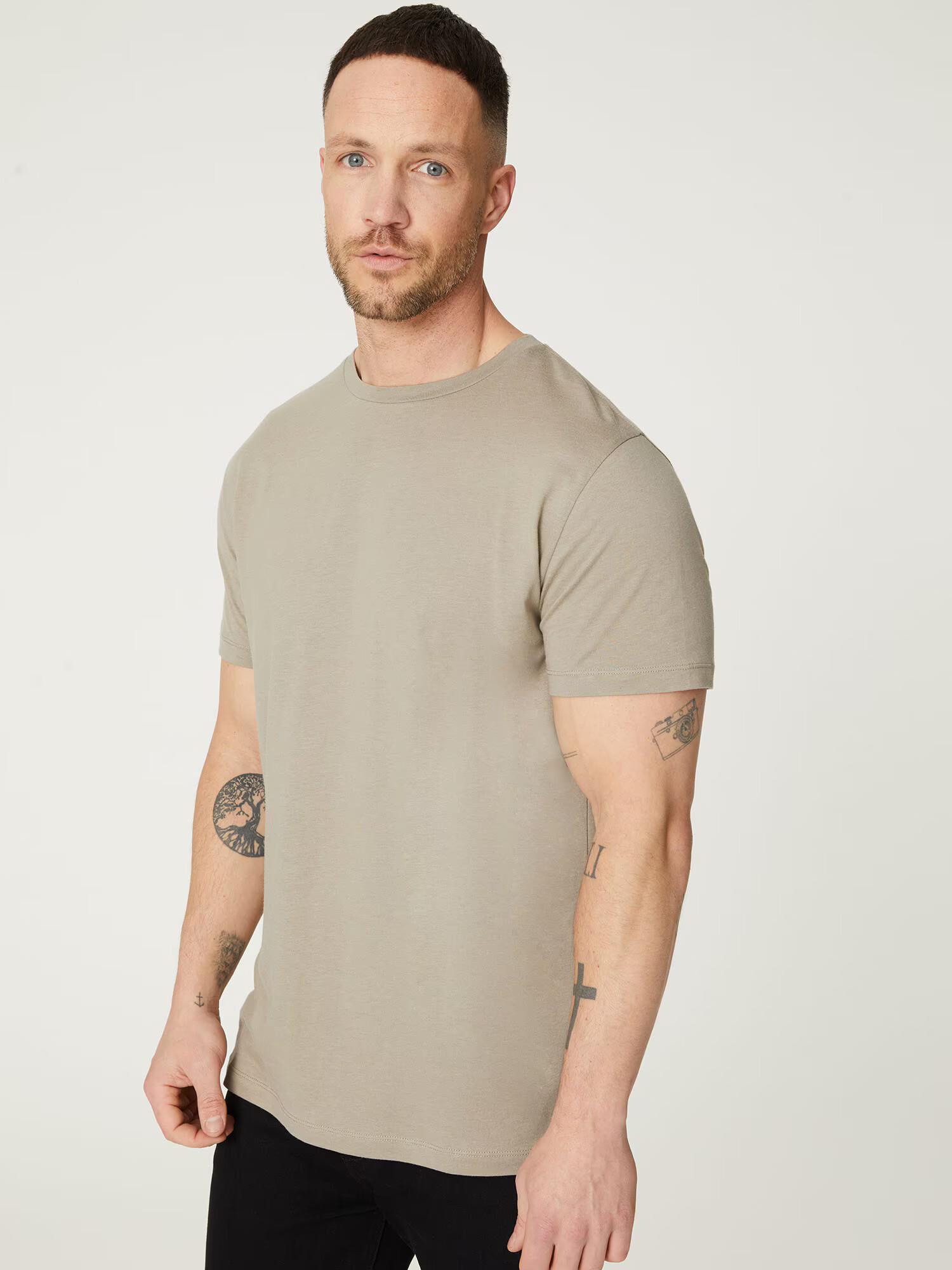 DAN FOX APPAREL Tricou 'Piet' gri taupe - Pled.ro