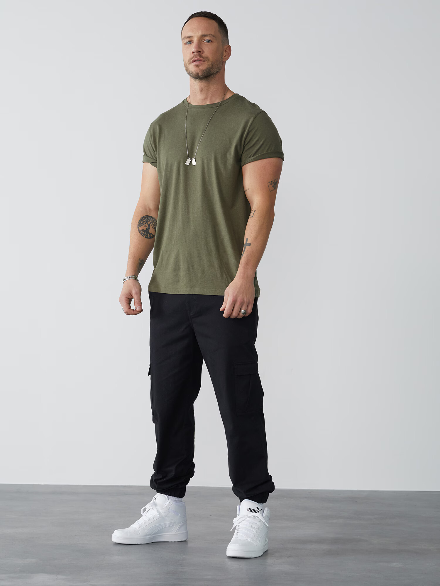 DAN FOX APPAREL Tricou 'Piet' kaki - Pled.ro