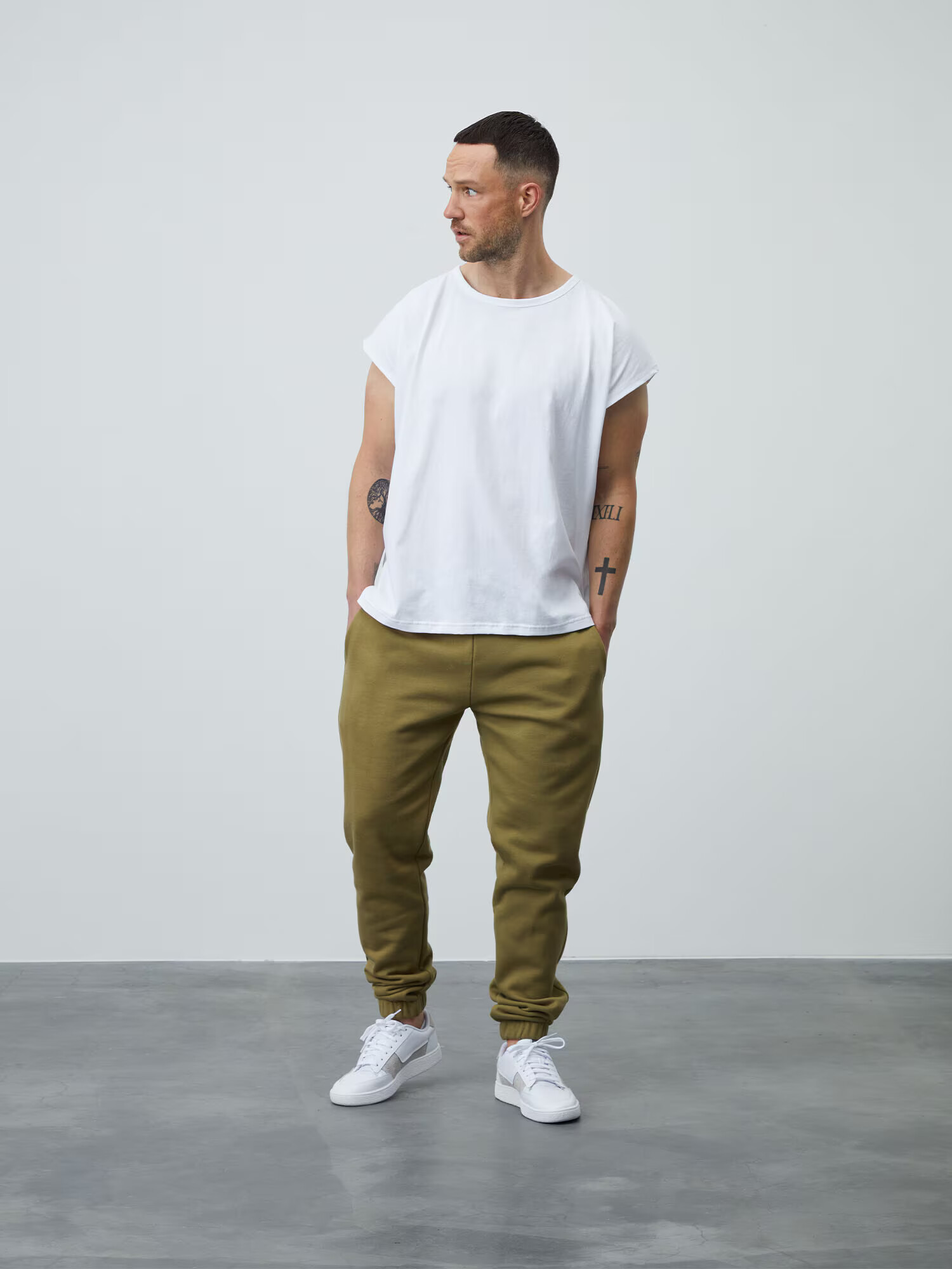 DAN FOX APPAREL Tricou 'Theo' alb - Pled.ro