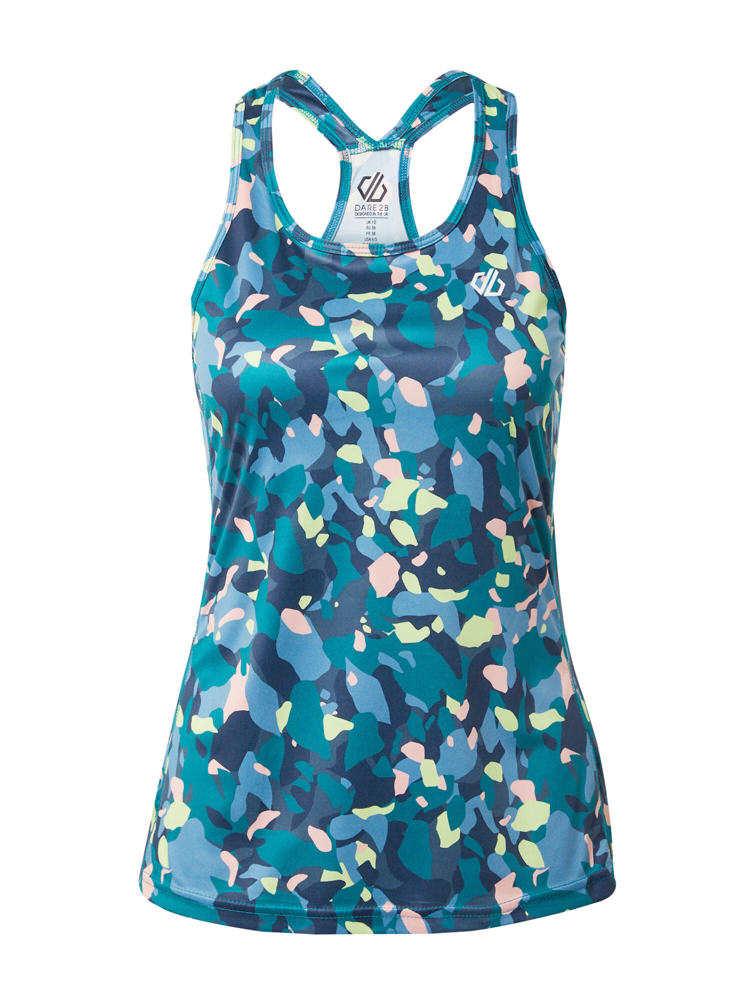 DARE2B Sport top 'Ardency II' bleumarin / cyan / verde pastel / roz - Pled.ro