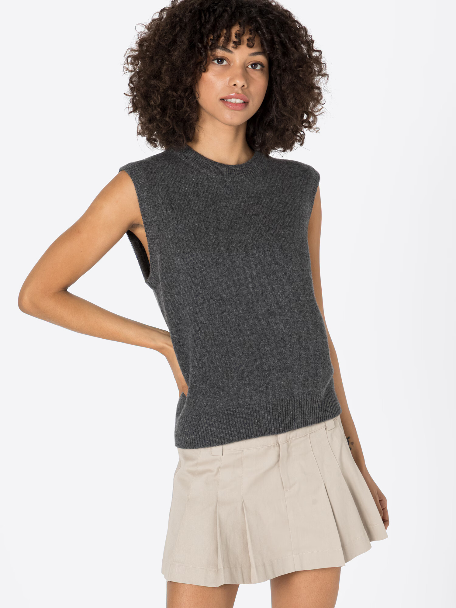 Davida Cashmere Pulover gri închis - Pled.ro