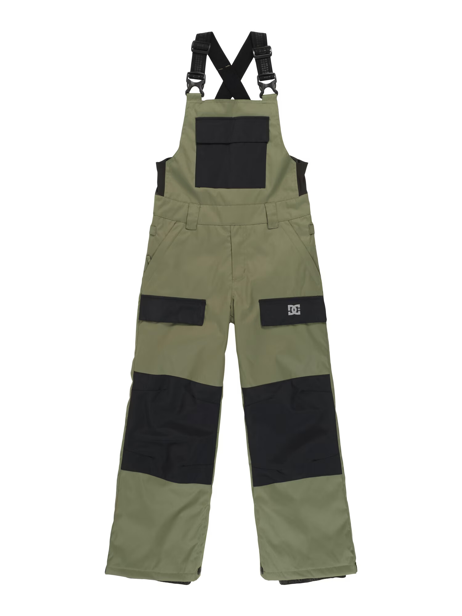 DC Shoes Pantaloni sport 'ROADBLOCK' gri argintiu / verde / negru - Pled.ro