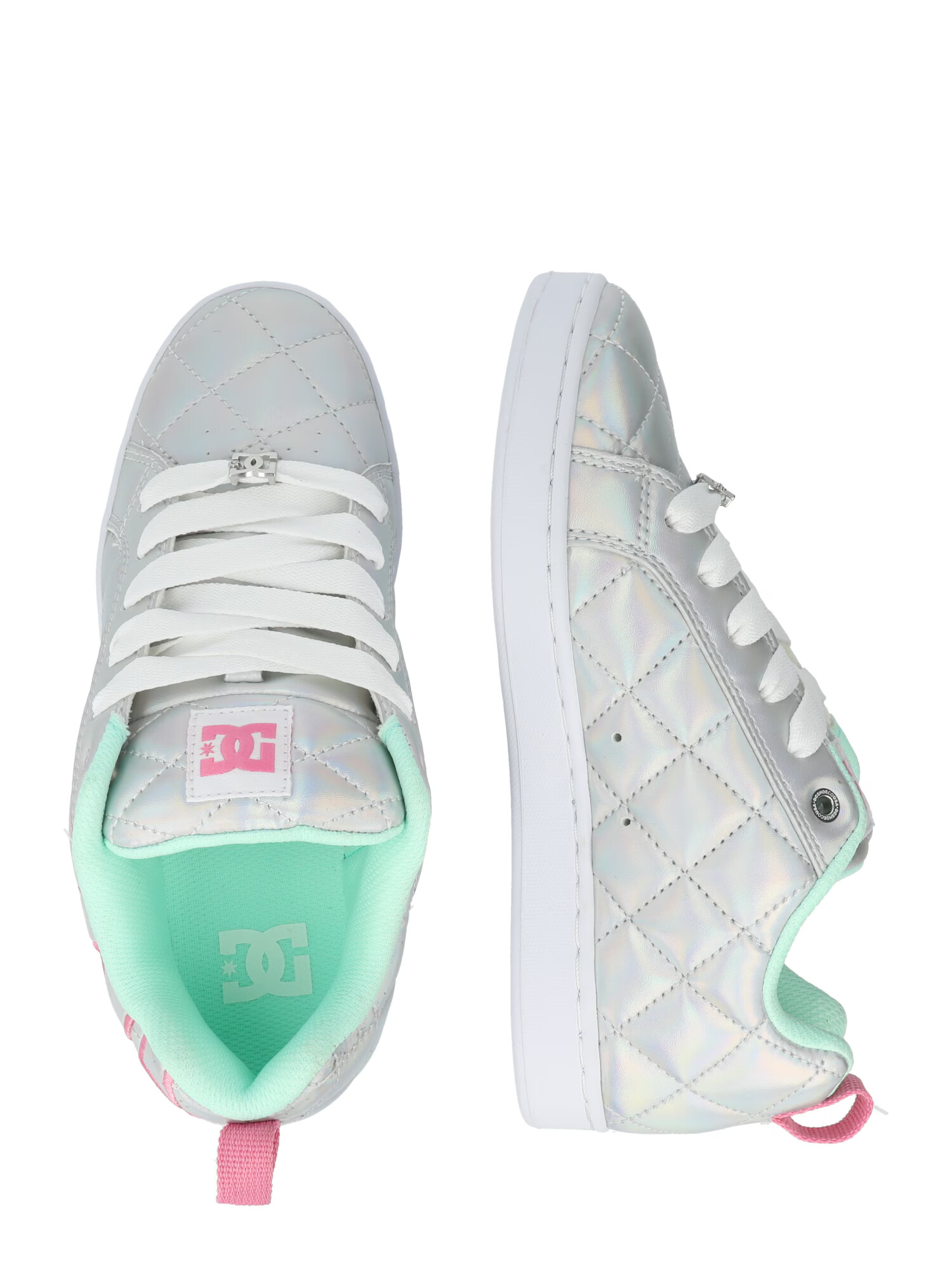 DC Shoes Sneaker low verde mentă / roz deschis / argintiu / alb - Pled.ro