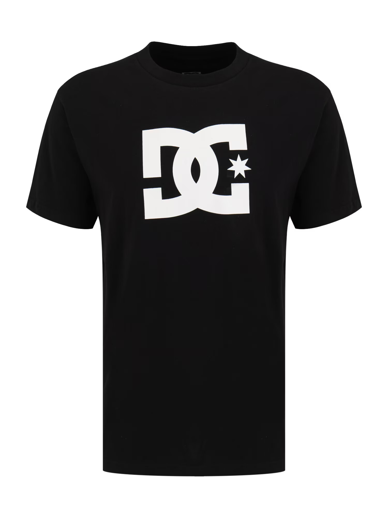 DC Shoes Tricou funcțional 'STAR' negru / alb - Pled.ro