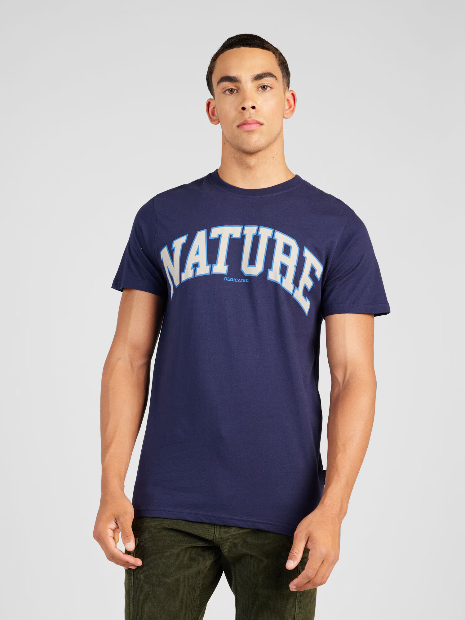 DEDICATED. Tricou 'Nature' albastru / bleumarin / alb murdar - Pled.ro