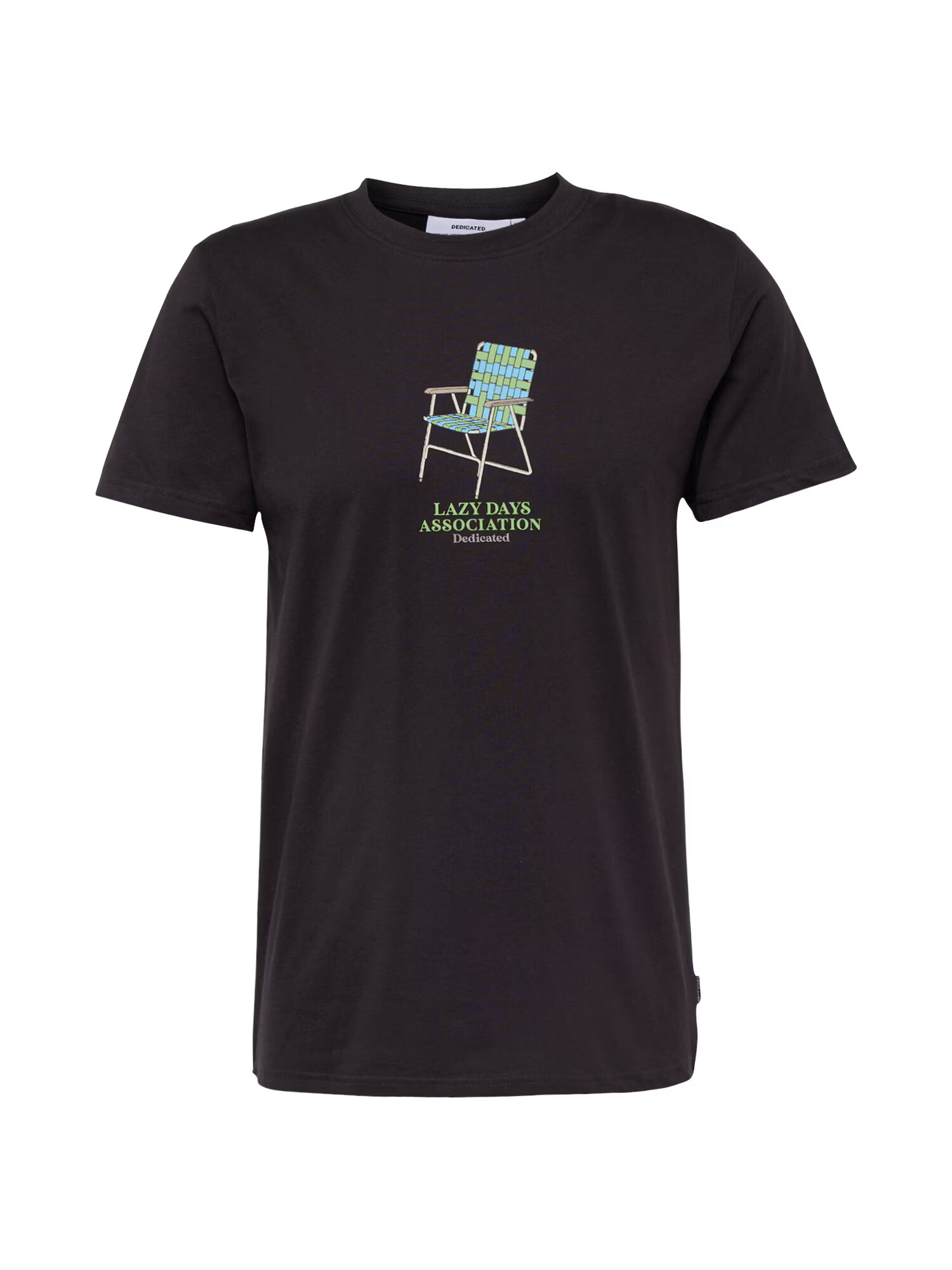 DEDICATED. Tricou 'Stockholm' albastru deschis / gri metalic / verde / alb murdar - Pled.ro