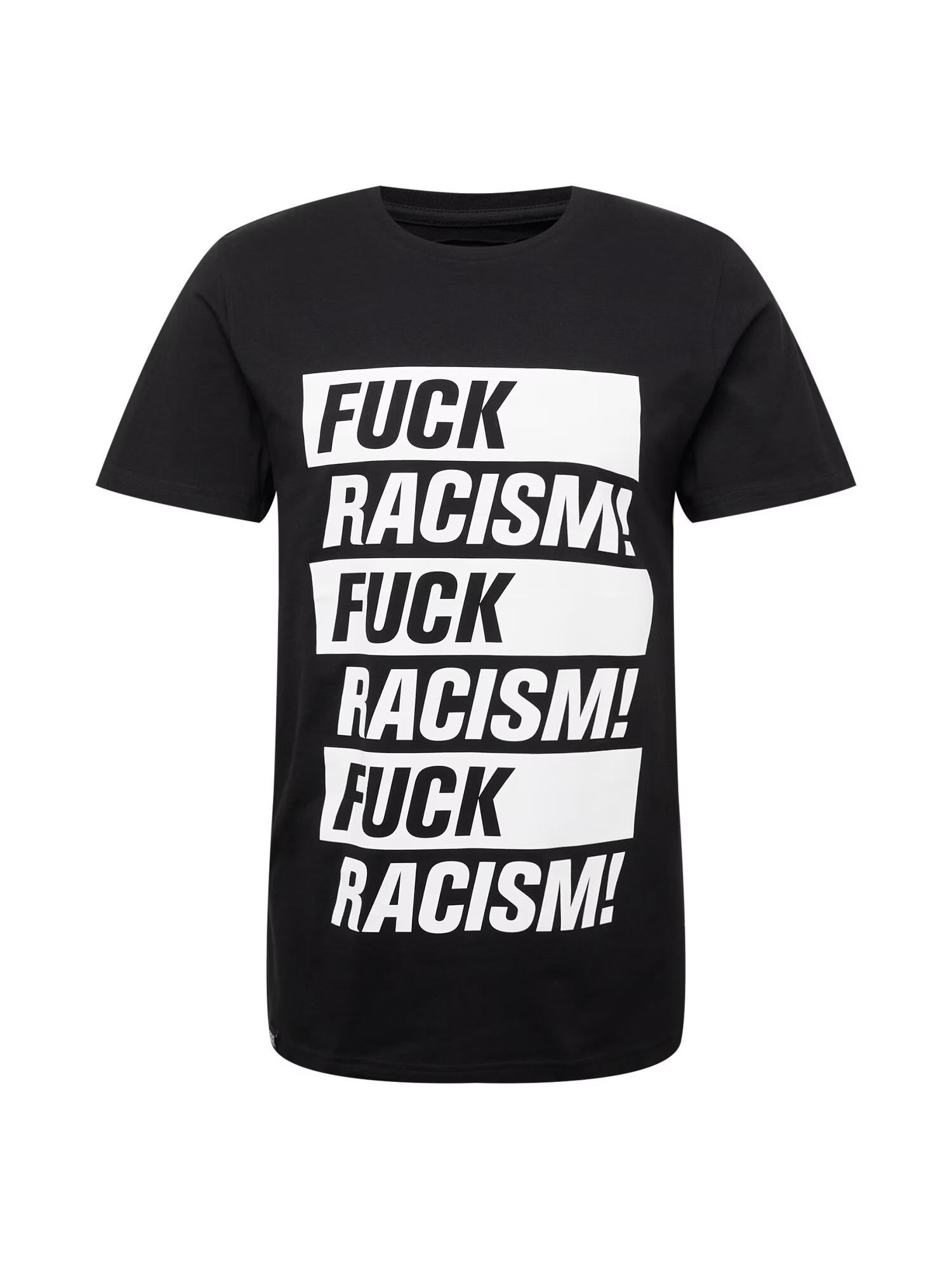 DEDICATED. Tricou 'Stockholm Fuck Racism' negru / alb - Pled.ro